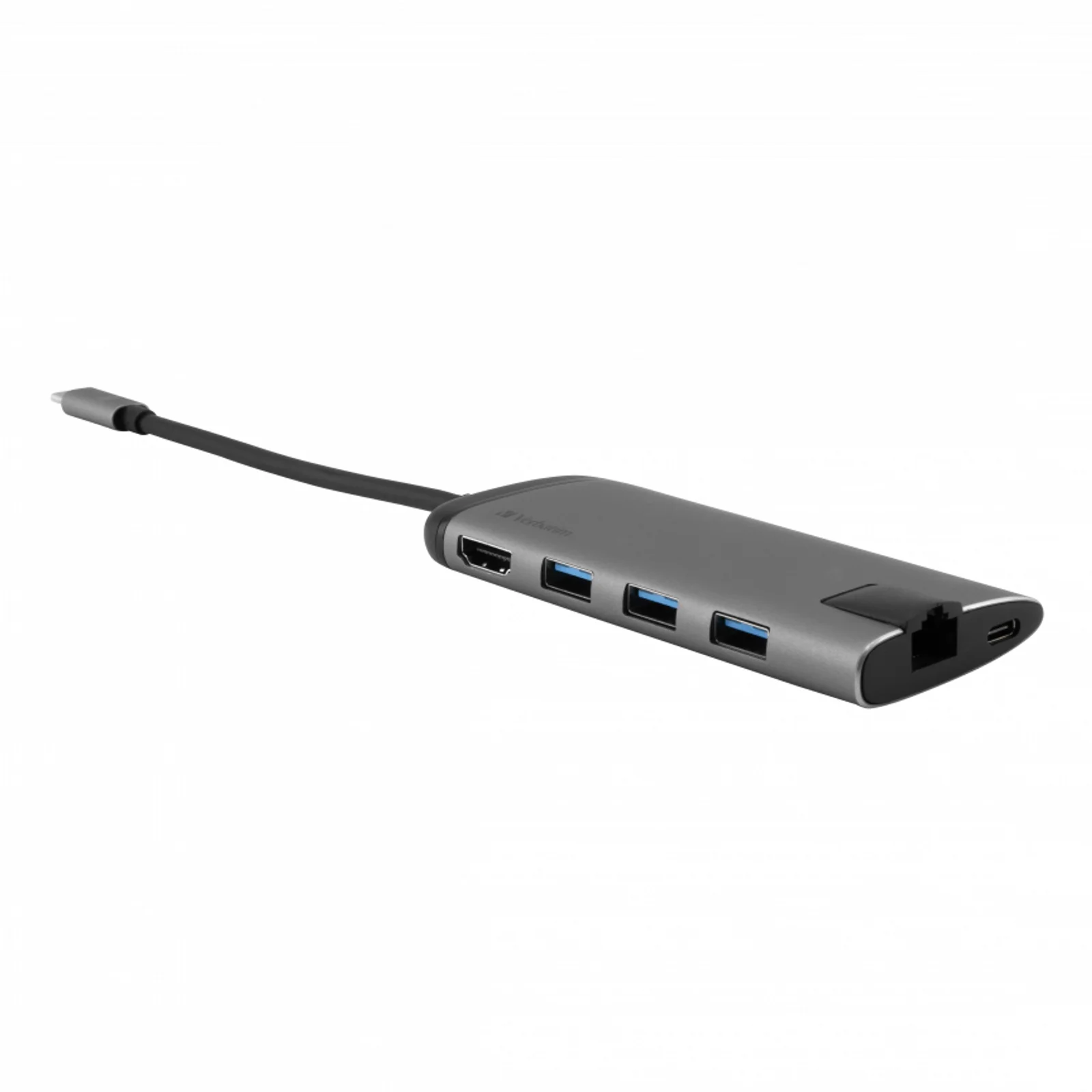Verbatim 49142 station d'accueil USB 3.2 Gen 1 (3.1 Gen 1) Type-C Noir, Argent