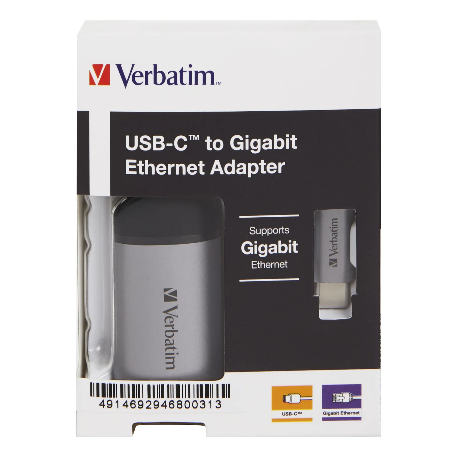 Verbatim 49146 station d'accueil USB 3.2 Gen 1 (3.1 Gen 1) Type-C Noir, Argent