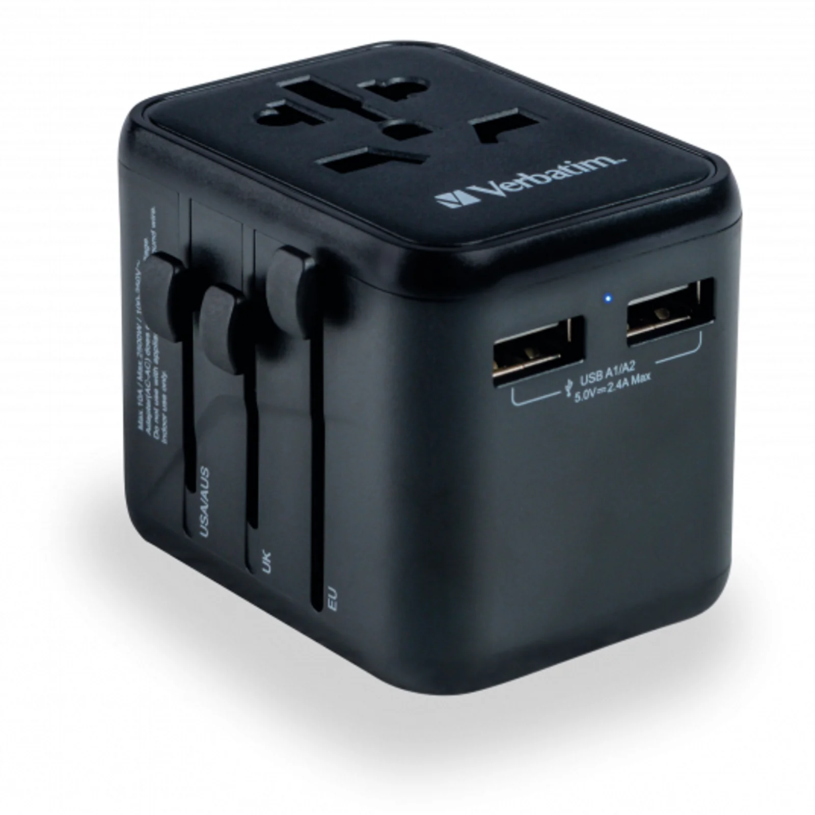 Verbatim 49543 adaptateur prise d'alimentation Universel Noir