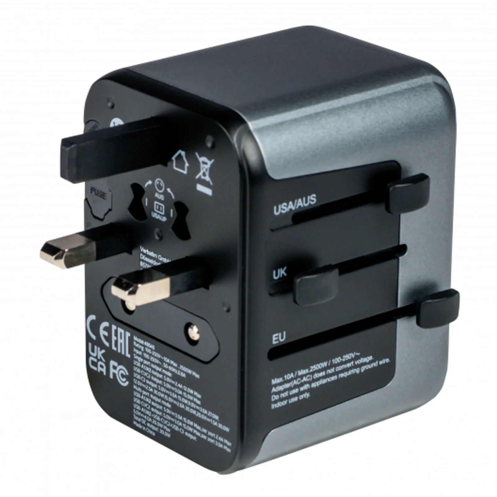 Verbatim 49545 adaptateur prise d'alimentation Universel