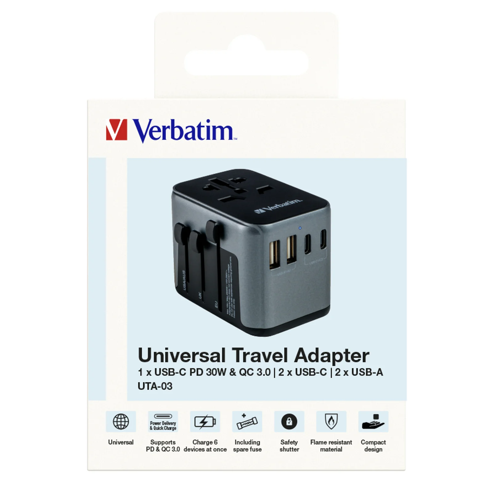 Verbatim 49545 adaptateur prise d'alimentation Universel
