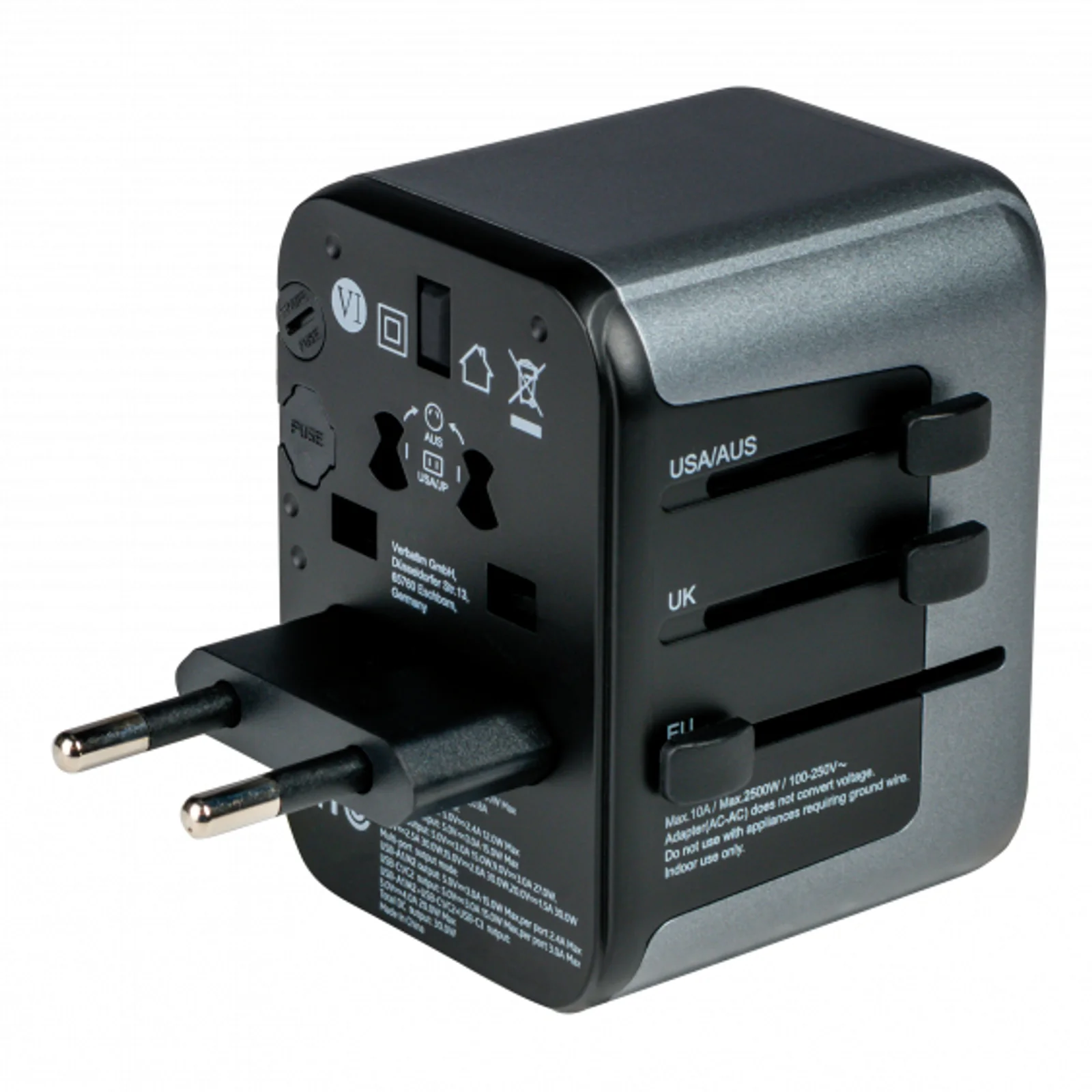 Verbatim 49545 adaptateur prise d'alimentation Universel