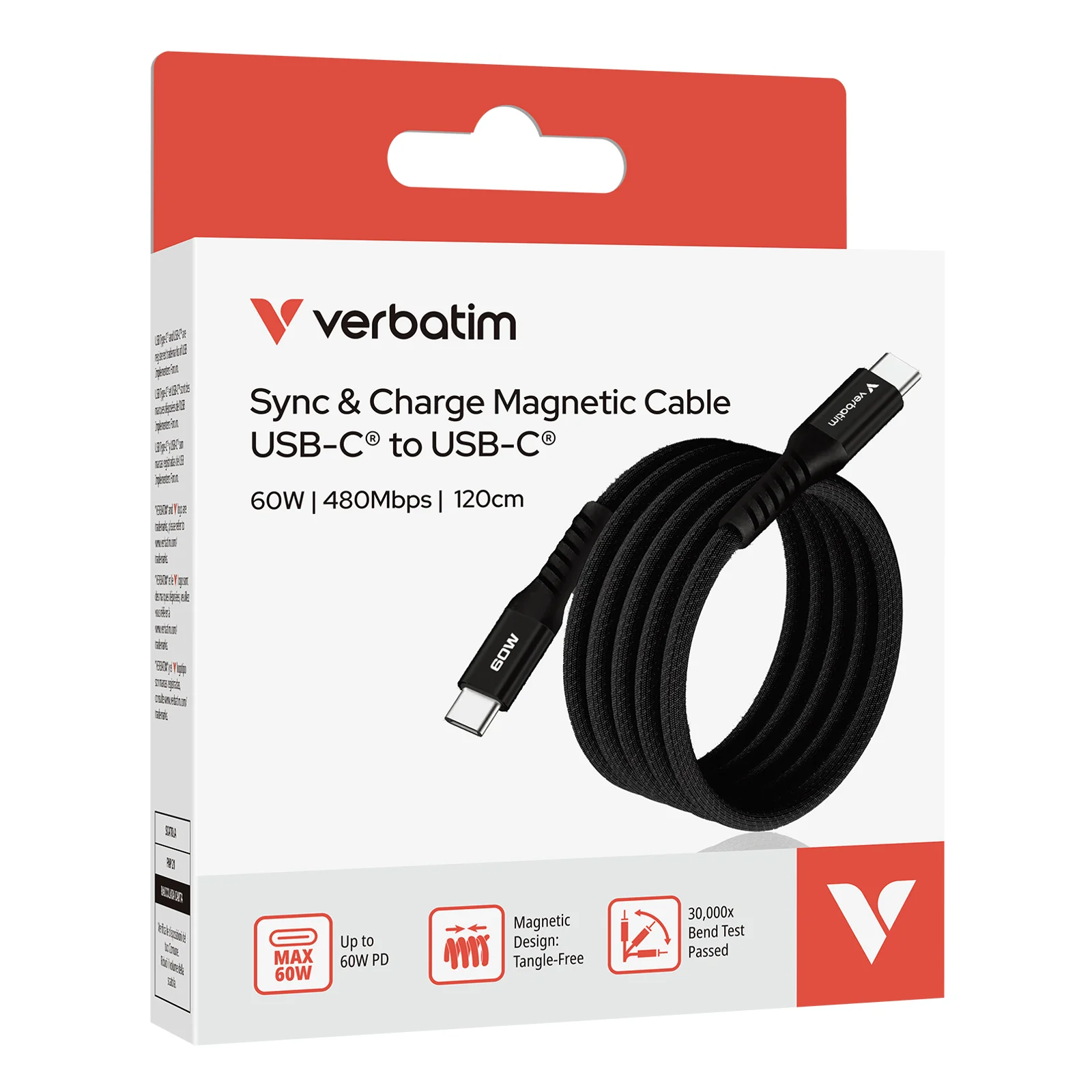 Verbatim Câble Magnétique Sync & Charge 60W