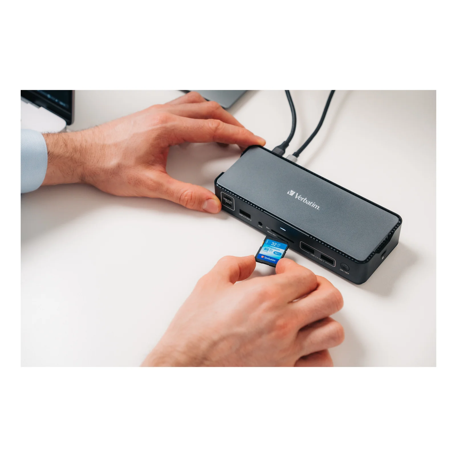 Verbatim CDS-15 Avec fil USB 3.2 Gen 1 (3.1 Gen 1) Type-C Noir, Gris