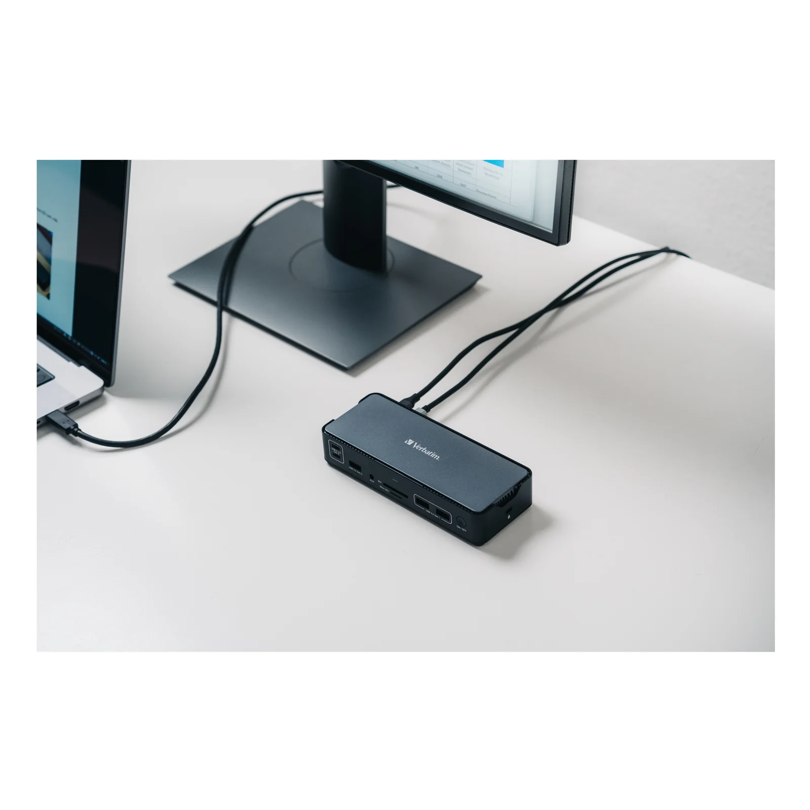 Verbatim CDS-15 Avec fil USB 3.2 Gen 1 (3.1 Gen 1) Type-C Noir, Gris