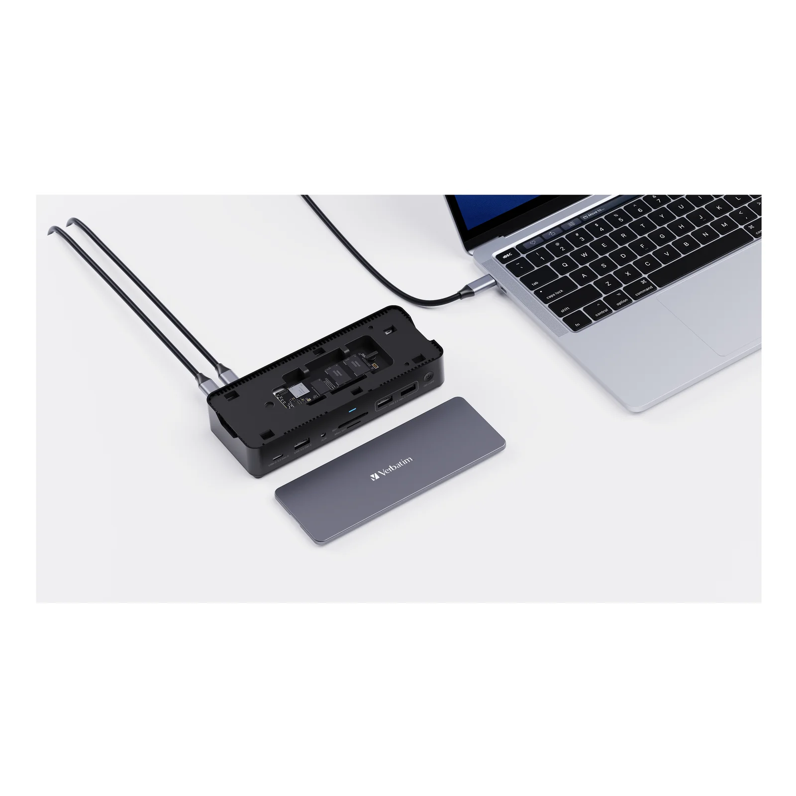 Verbatim CDS-15S Avec fil USB 3.2 Gen 1 (3.1 Gen 1) Type-C Noir, Gris