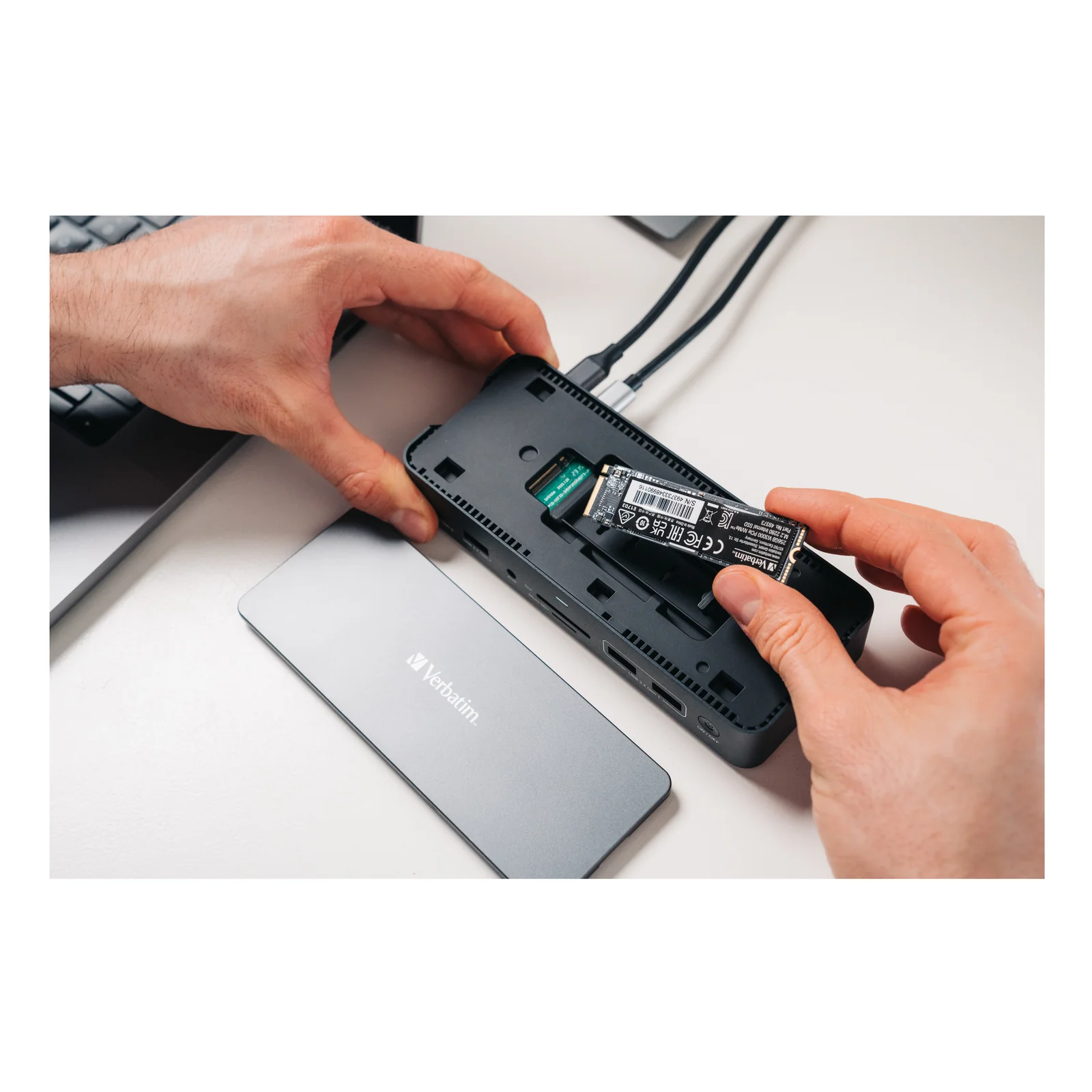 Verbatim CDS-15S Avec fil USB 3.2 Gen 1 (3.1 Gen 1) Type-C Noir, Gris