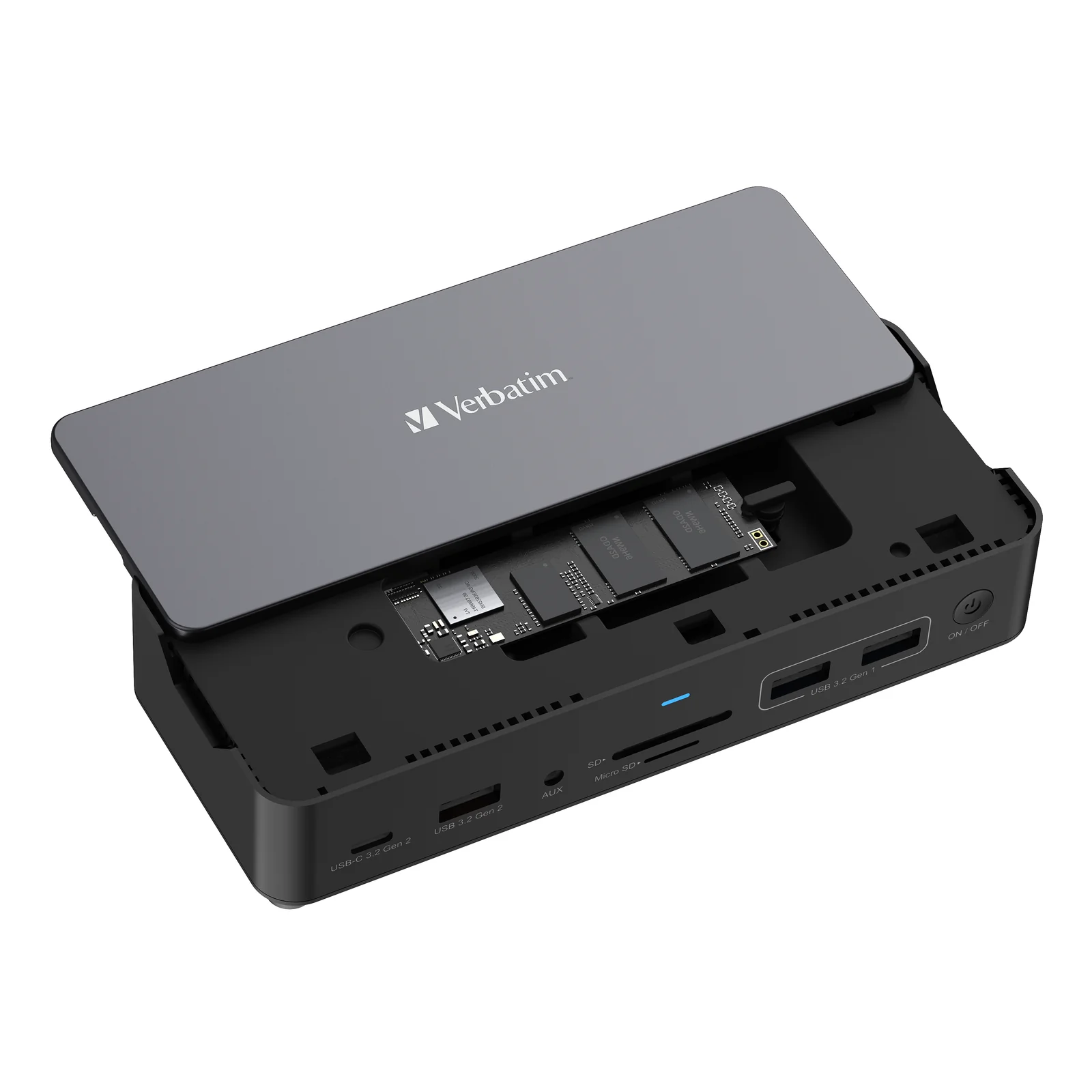 Verbatim CDS-15SSD Avec fil USB 3.2 Gen 1 (3.1 Gen 1) Type-C Noir, Gris