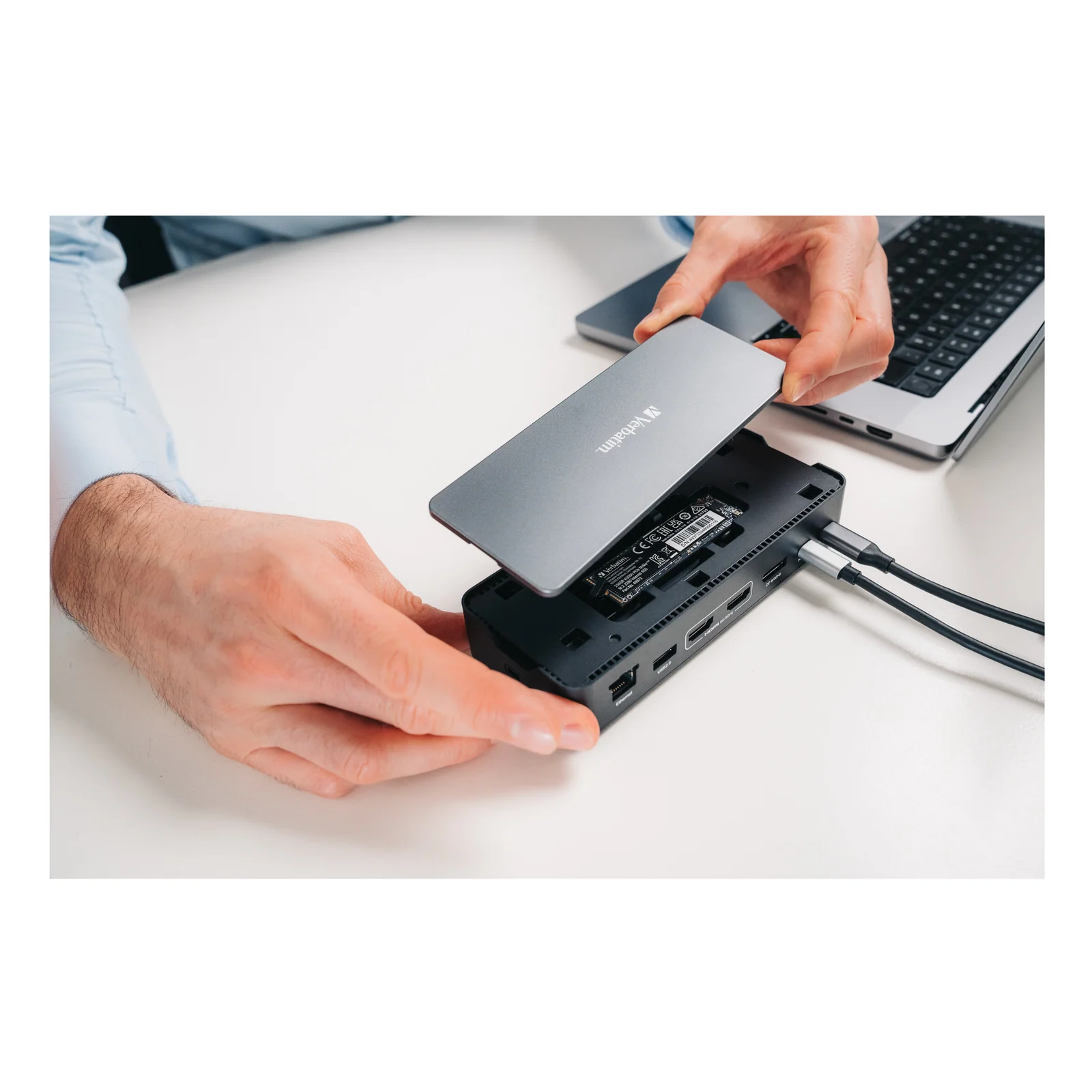 Verbatim CDS-15SSD Avec fil USB 3.2 Gen 1 (3.1 Gen 1) Type-C Noir, Gris