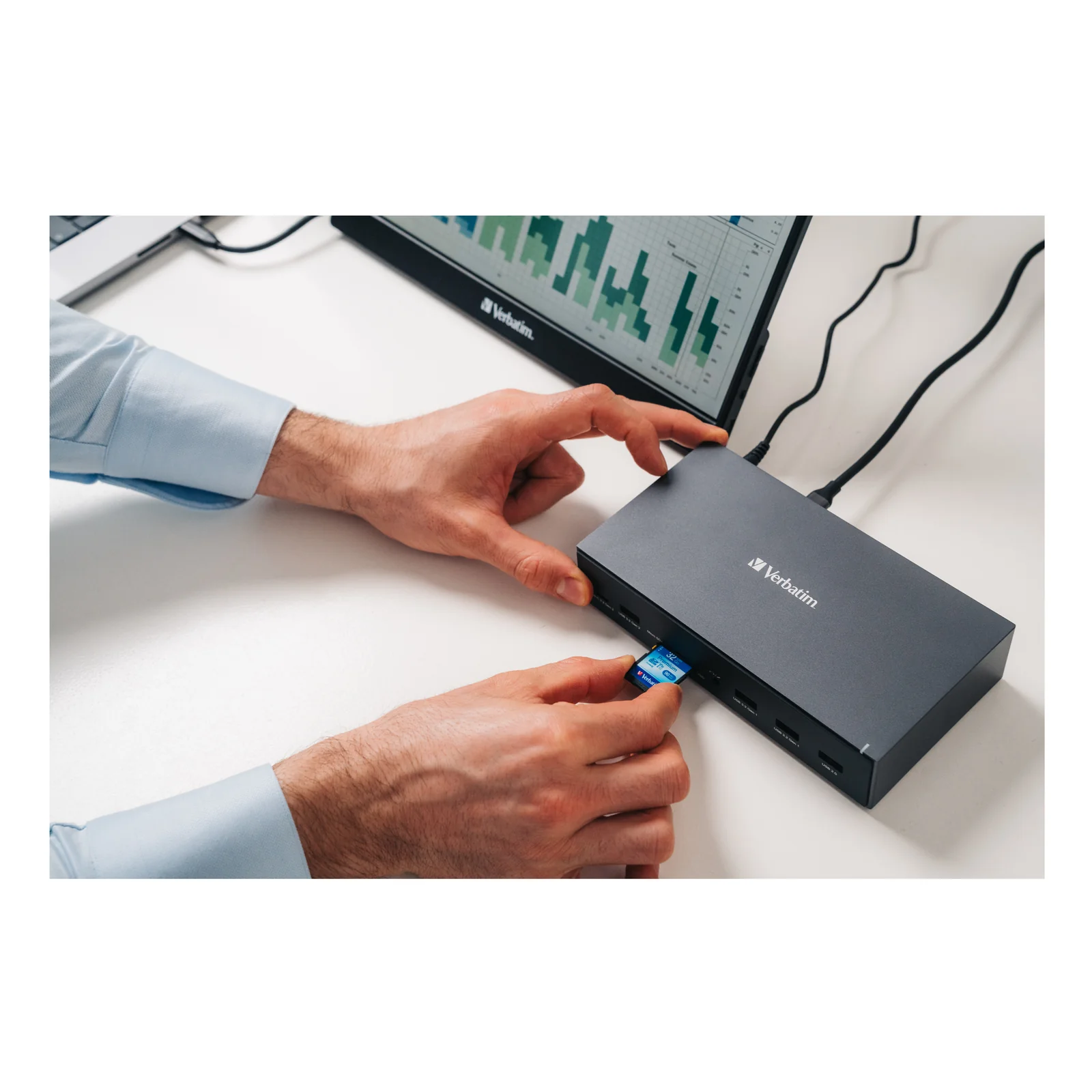 Verbatim CDS-17 Avec fil USB 3.2 Gen 1 (3.1 Gen 1) Type-C Noir, Gris