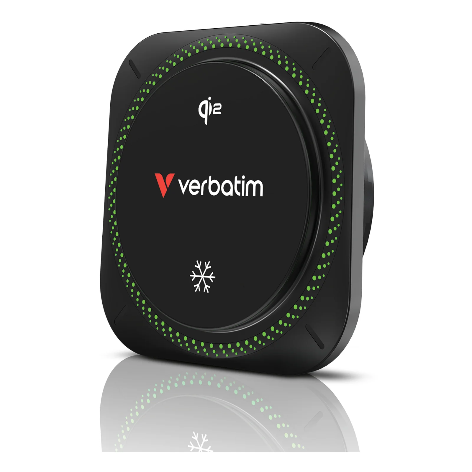 Verbatim Charge 'n' Drive Qi2 RGB Smartphone Noir USB Recharge sans fil Charge rapide Auto