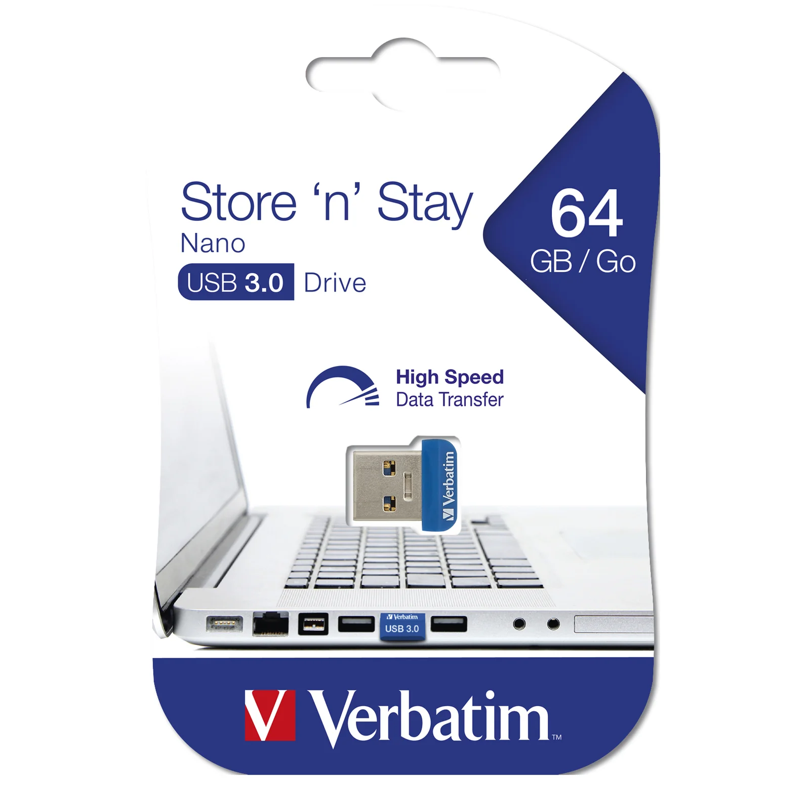 Verbatim Clé NANO USB 3.0 Store 'n' Stay 64 Go