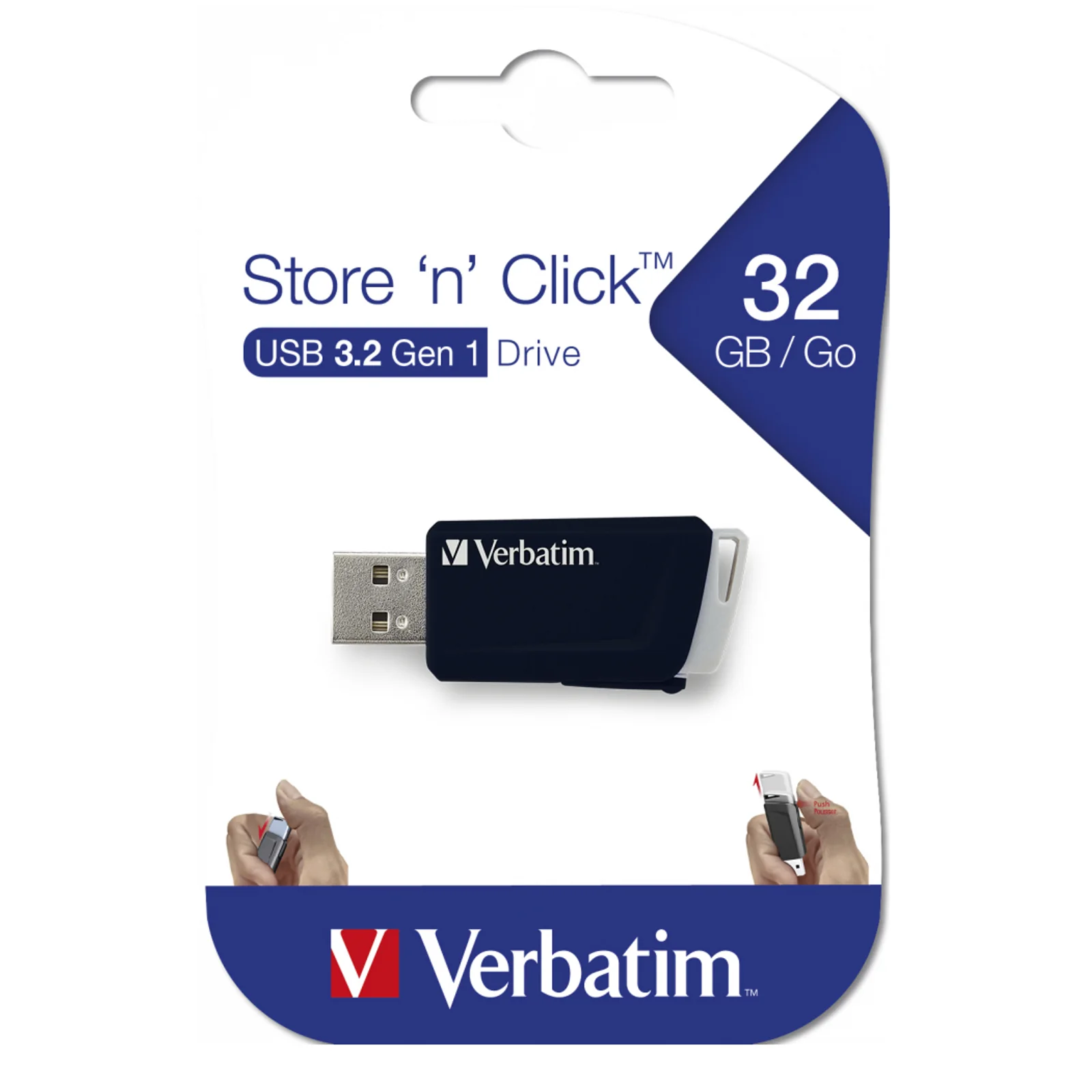 Verbatim Clé USB Store 'n' Click 32 Go Noir