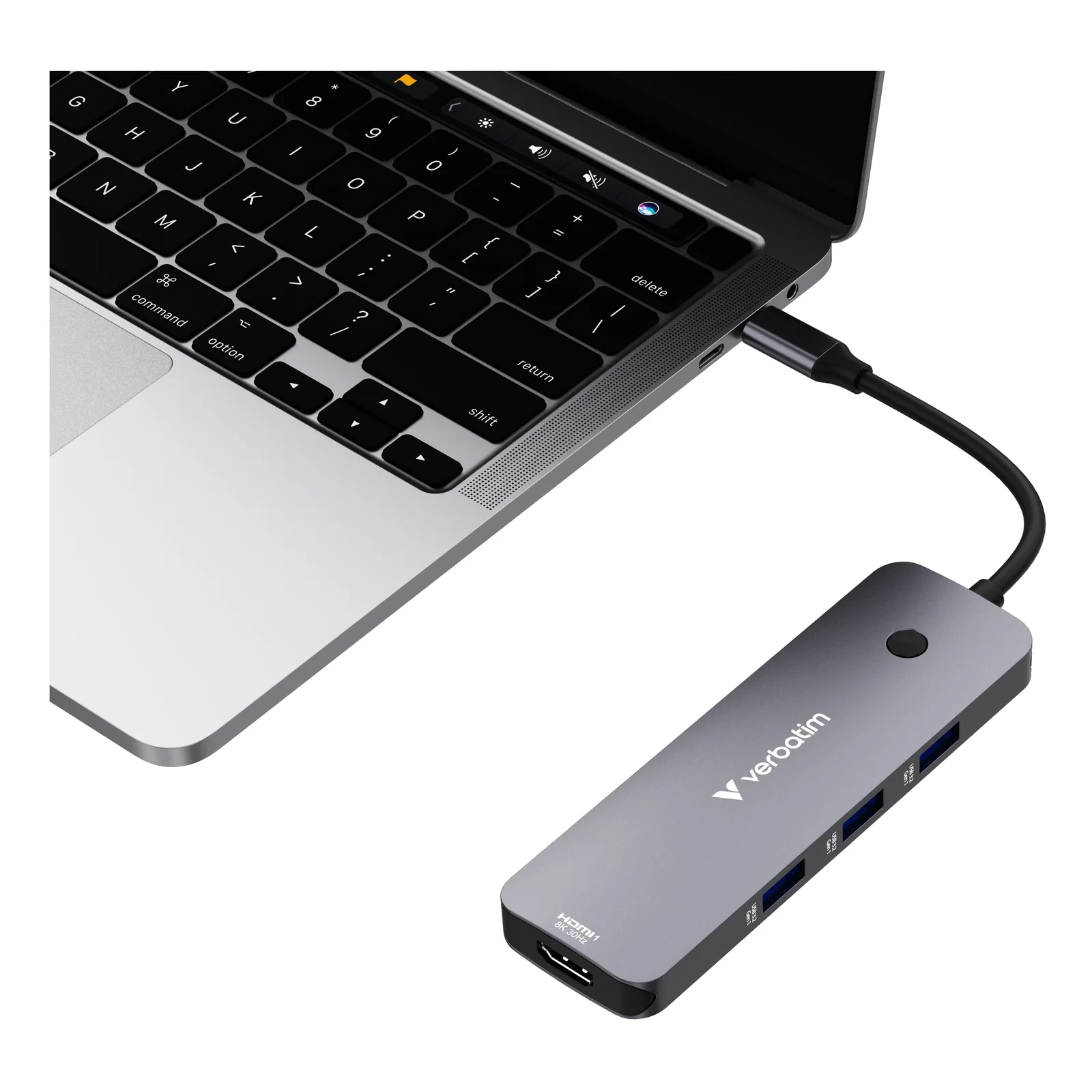 Verbatim CMH-08 USB Type-C 5000 Mbit/s Argent