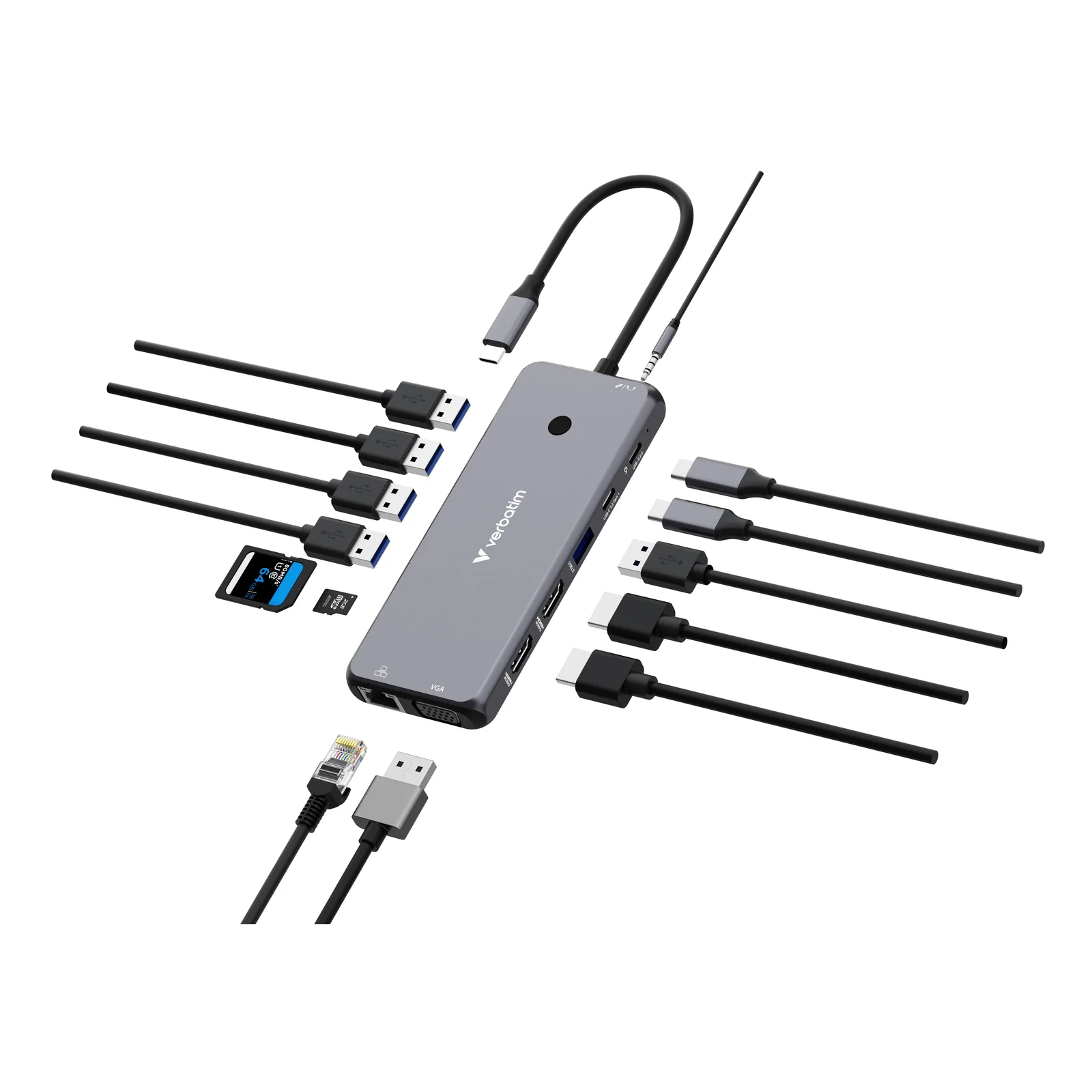 CMH-14 USB Type-C 5000 Mbit/s Argent