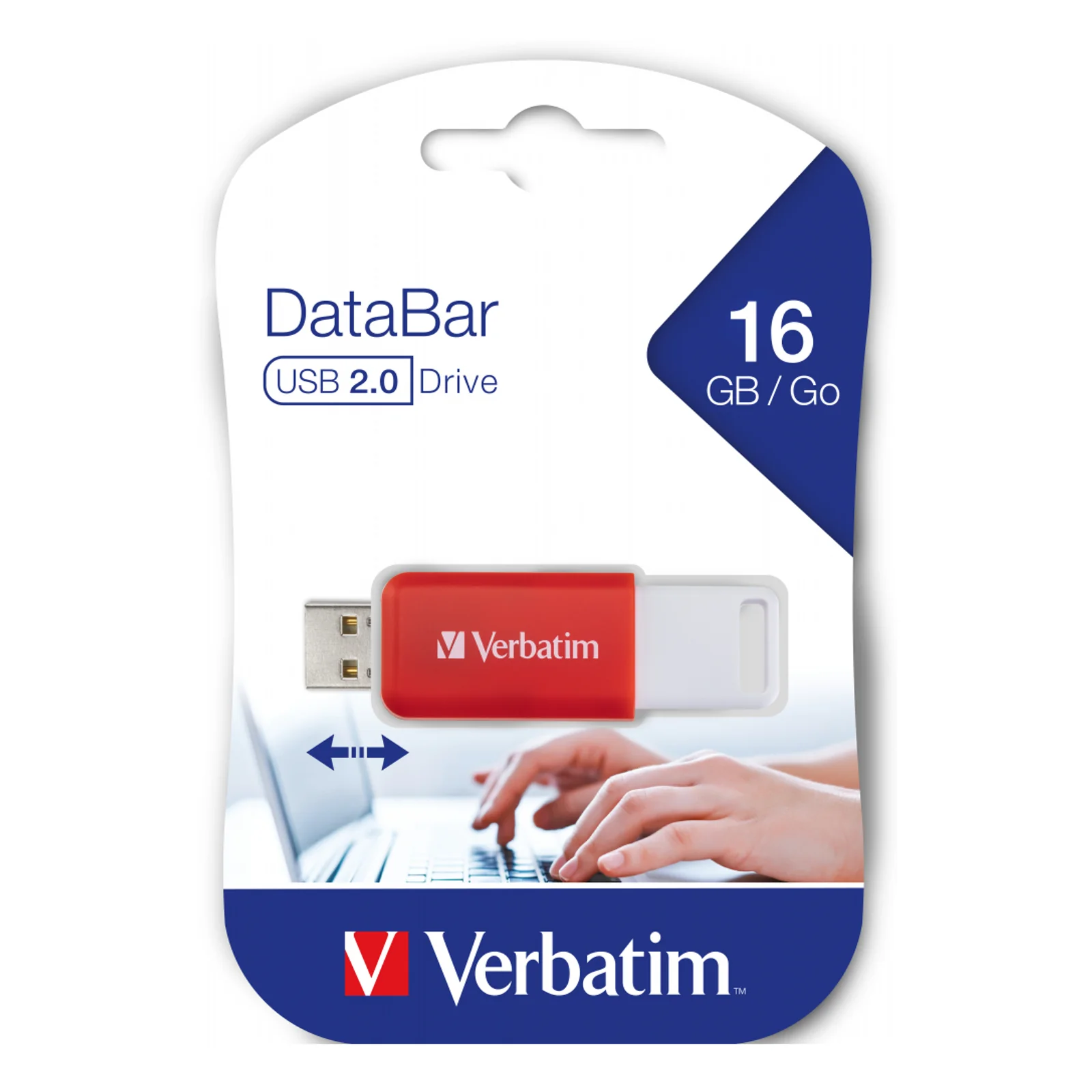 Verbatim DataBar lecteur USB flash 16 Go USB Type-A 2.0 Rouge