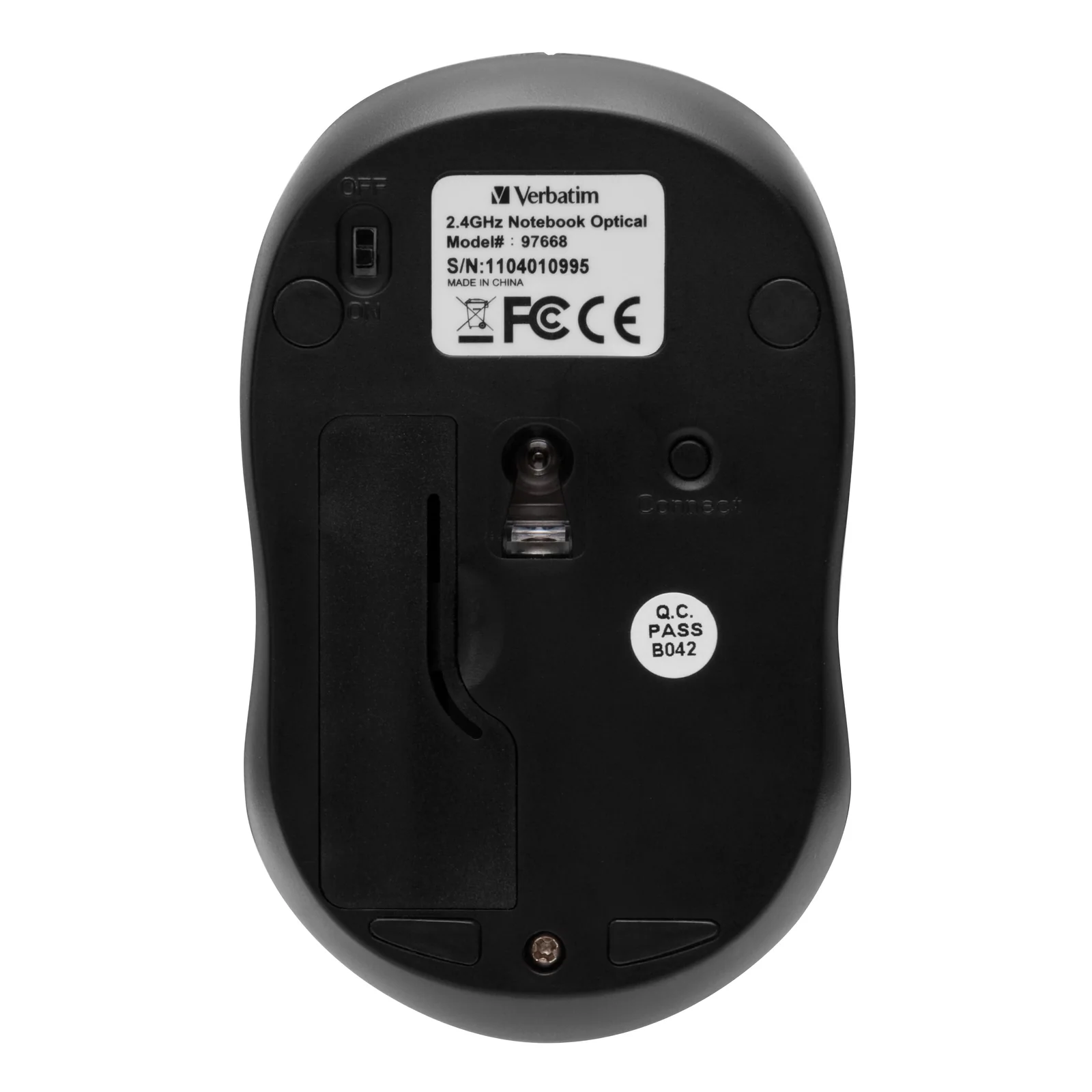Verbatim Go Nano souris Bureau RF sans fil 1600 DPI