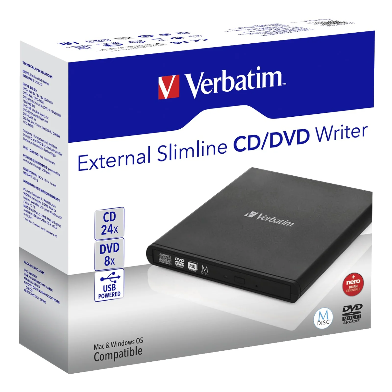 Verbatim Graveur de CD/DVD externe