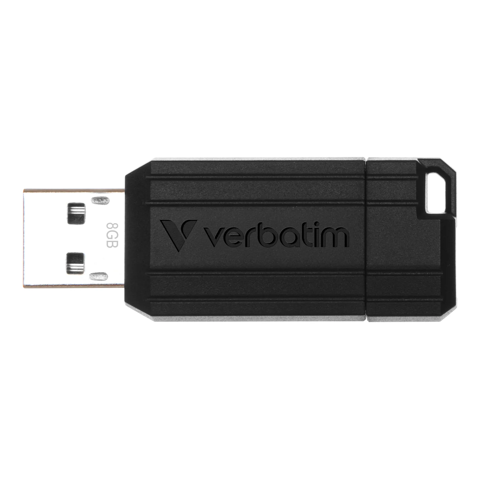 Verbatim Micro-clé USBPinStripe de 8 Go - noire
