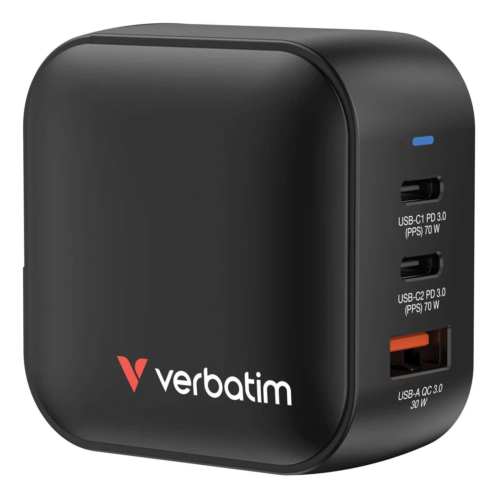 Mini GaN Charger 70W Universel Noir Secteur Charge rapide Intérieure