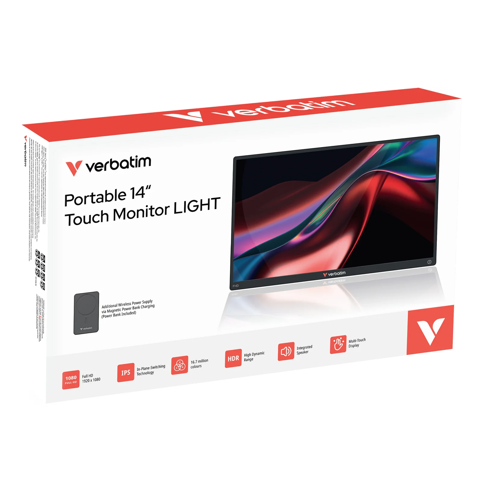 Verbatim Moniteur portable à écran tactile Light 14"