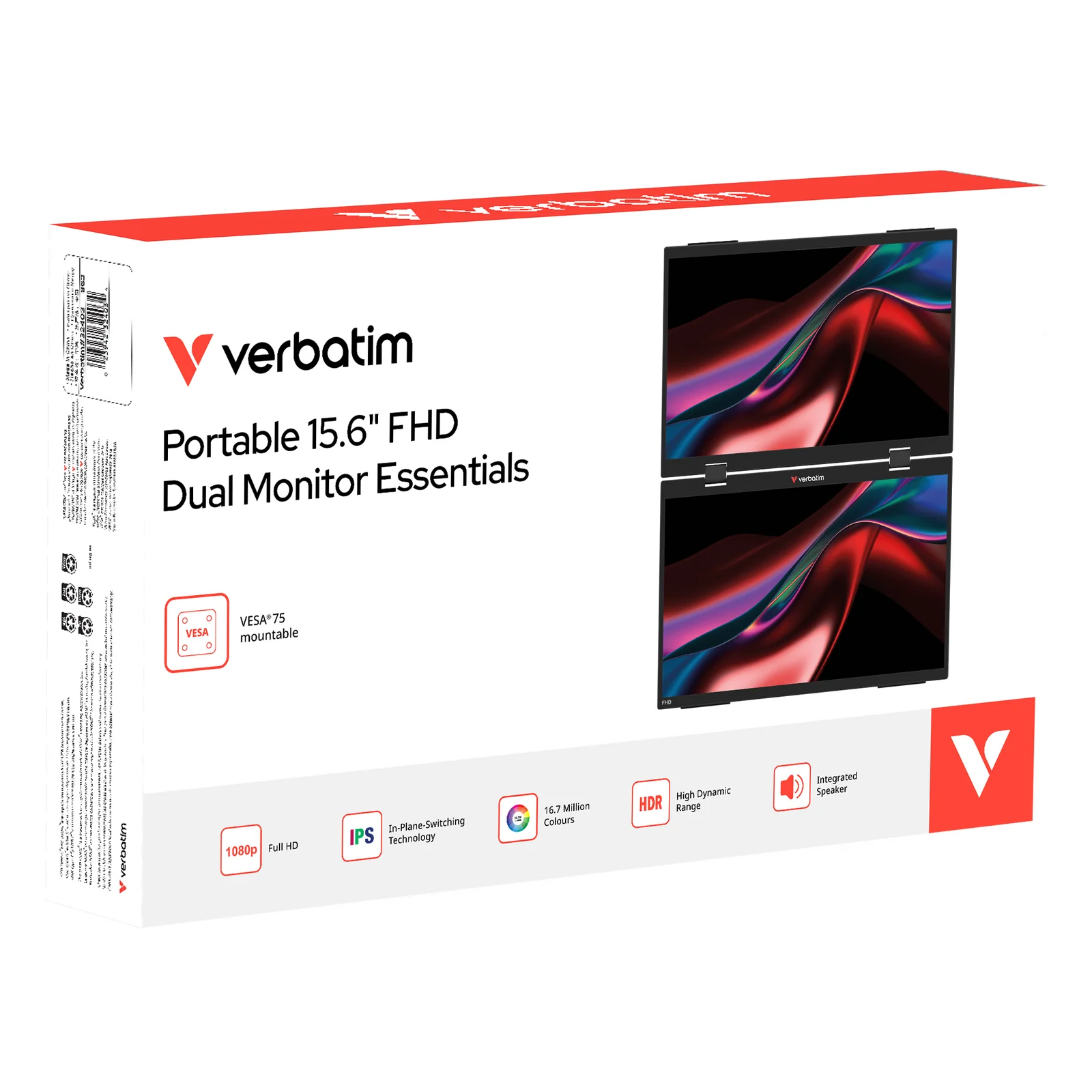 Verbatim Moniteur portable double 15.6″