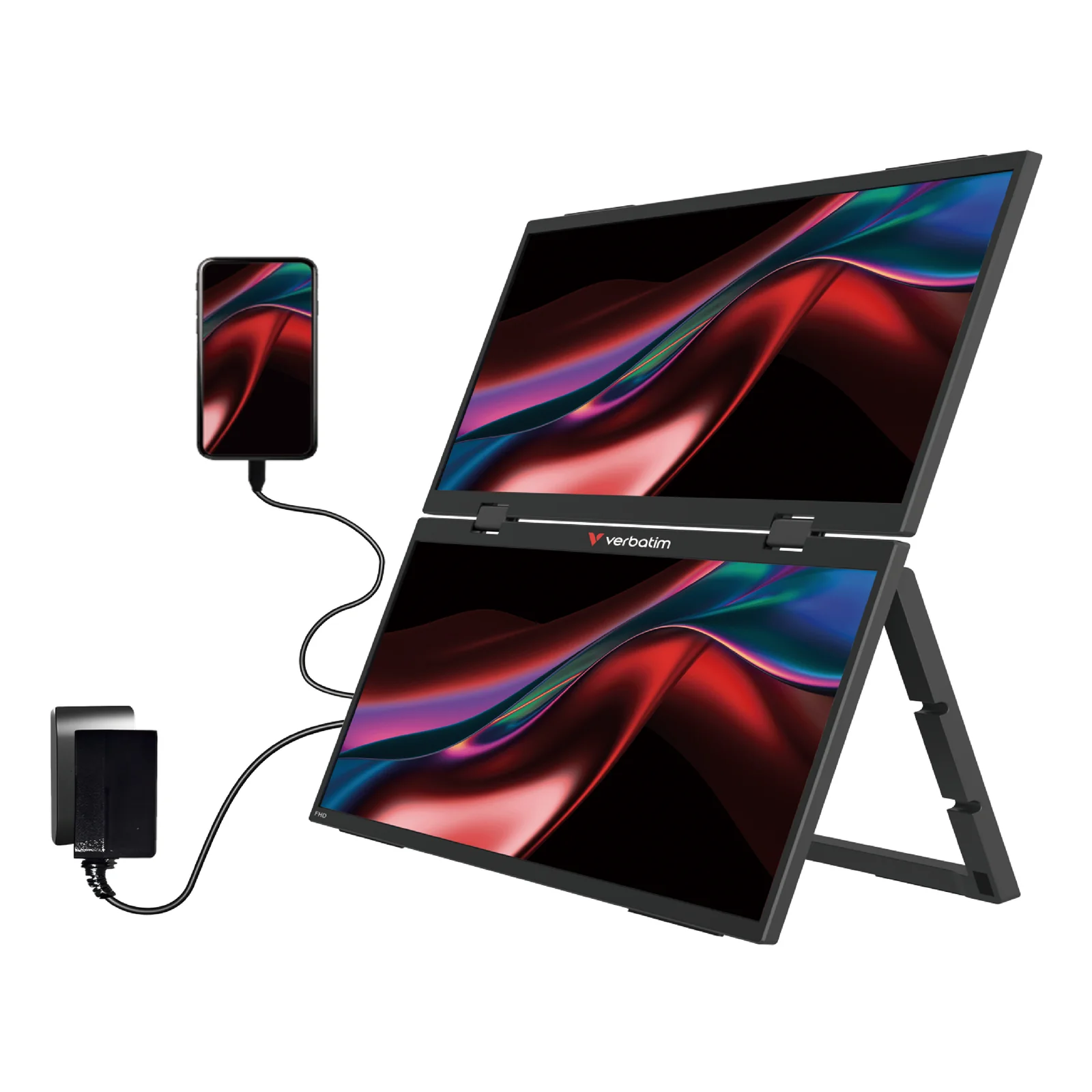 Verbatim Moniteur portable double 15.6″