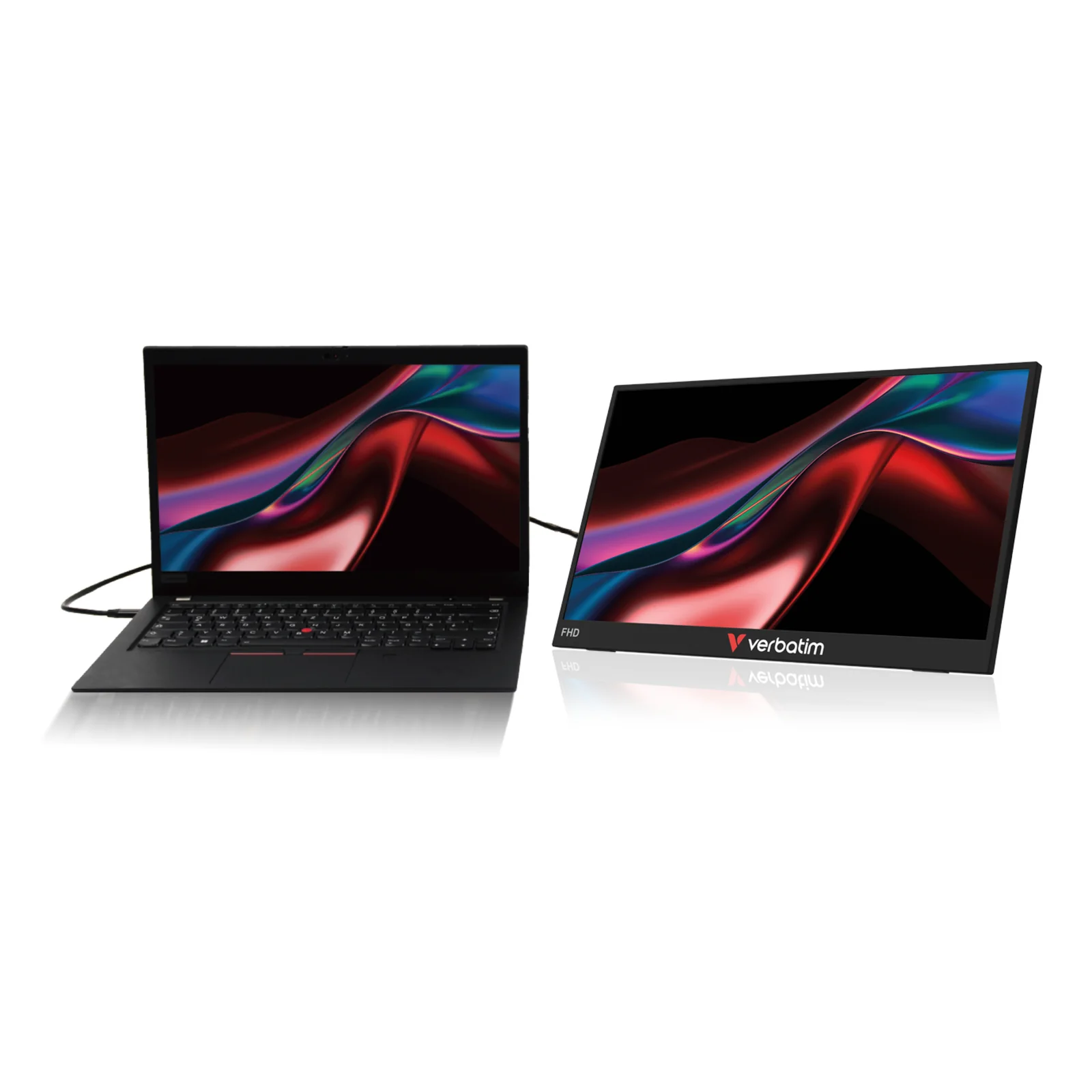 Verbatim Portable 14" FHD Touch Monitor LIGHT Moniteur portable Noir 35,6 cm (14") LCD 1920 x 1080 pixels