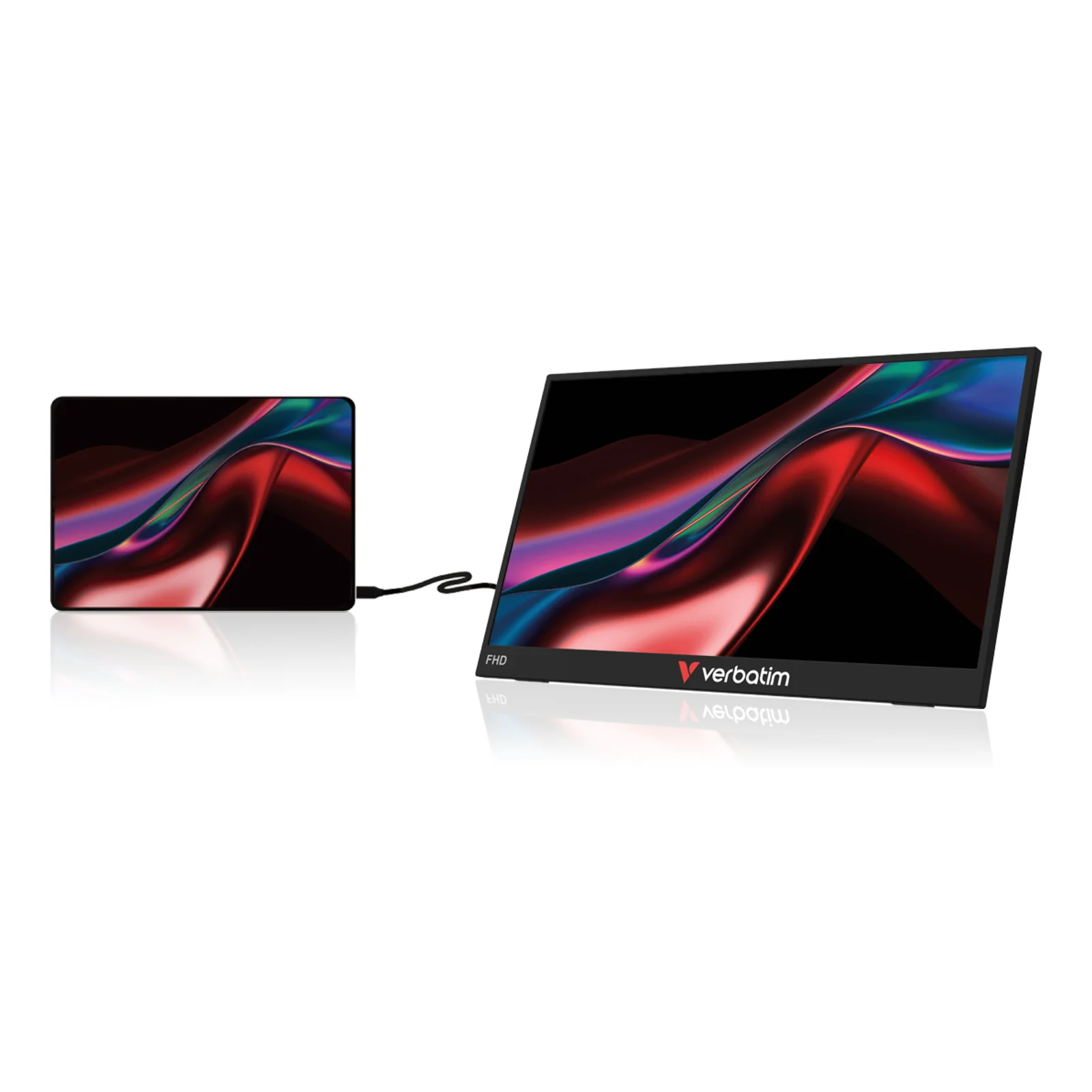 Verbatim Portable 15.6" FHD Monitor LIGHT Moniteur portable Noir 39,6 cm (15.6") LCD 1920 x 1080 pixels