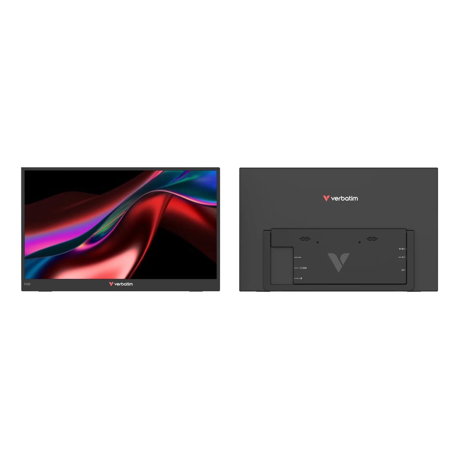 Verbatim Portable 15.6" FHD Touch Monitor LIGHT Moniteur portable Noir 39,6 cm (15.6") LCD 1920 x 1080 pixels