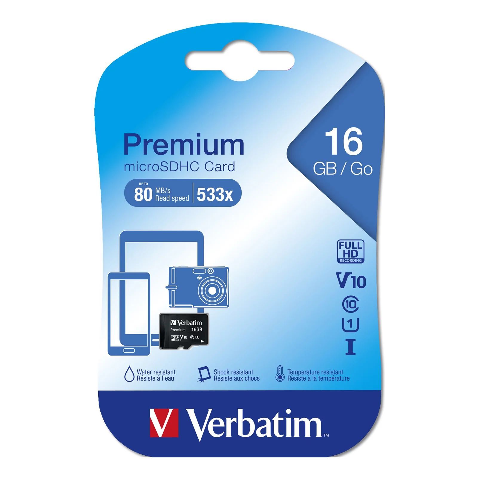 Verbatim Premium 16 Go MicroSDHC Classe 10