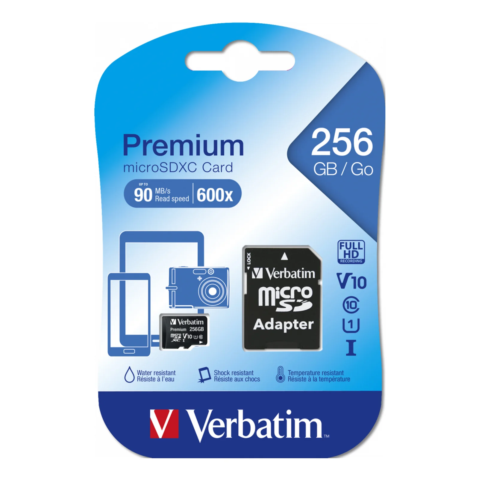 Verbatim Premium U1 256 Go MicroSDXC UHS-I Classe 10
