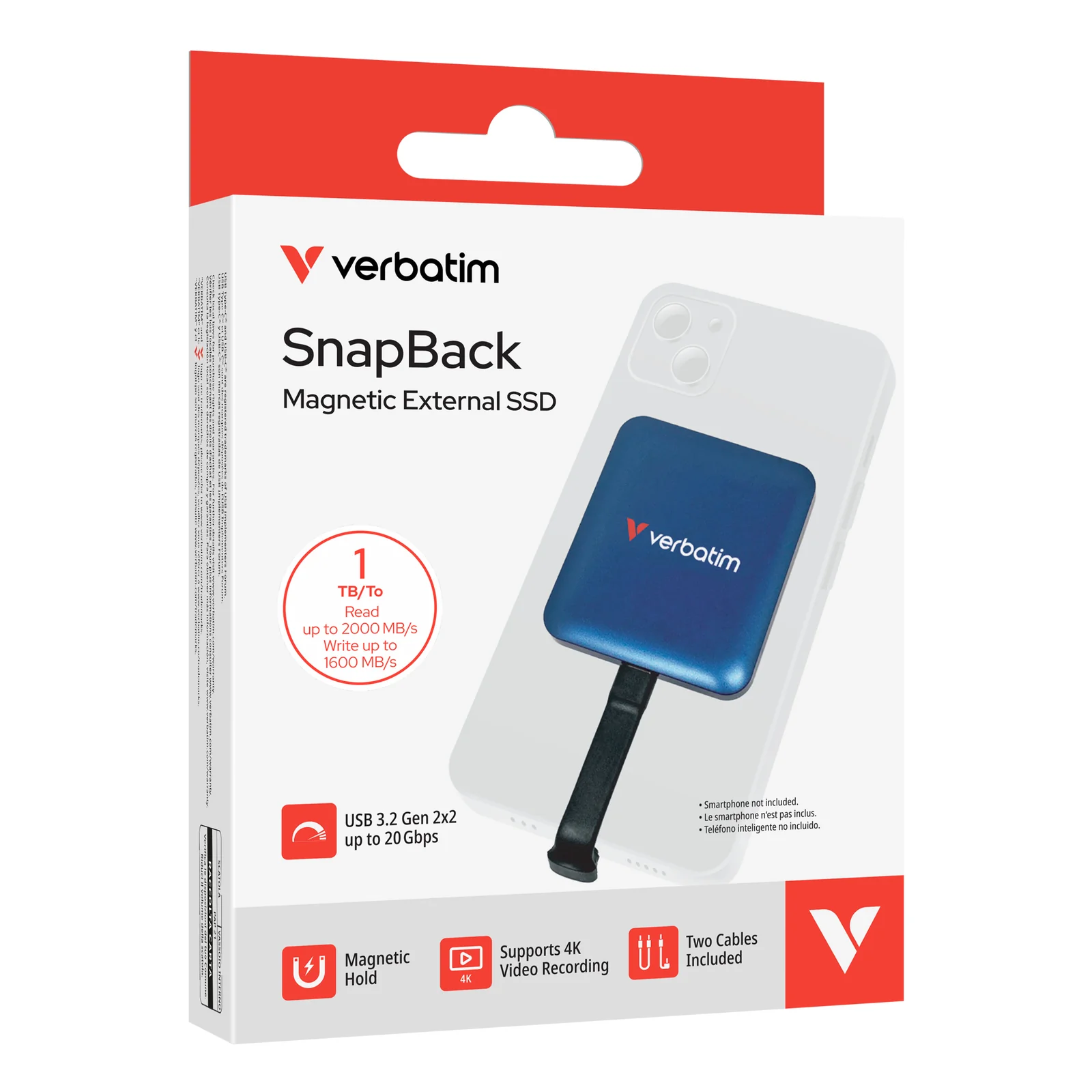 Verbatim SnapBack SSD 1 To USB Type-C USB 3.2 Gen 2x2 Bleu