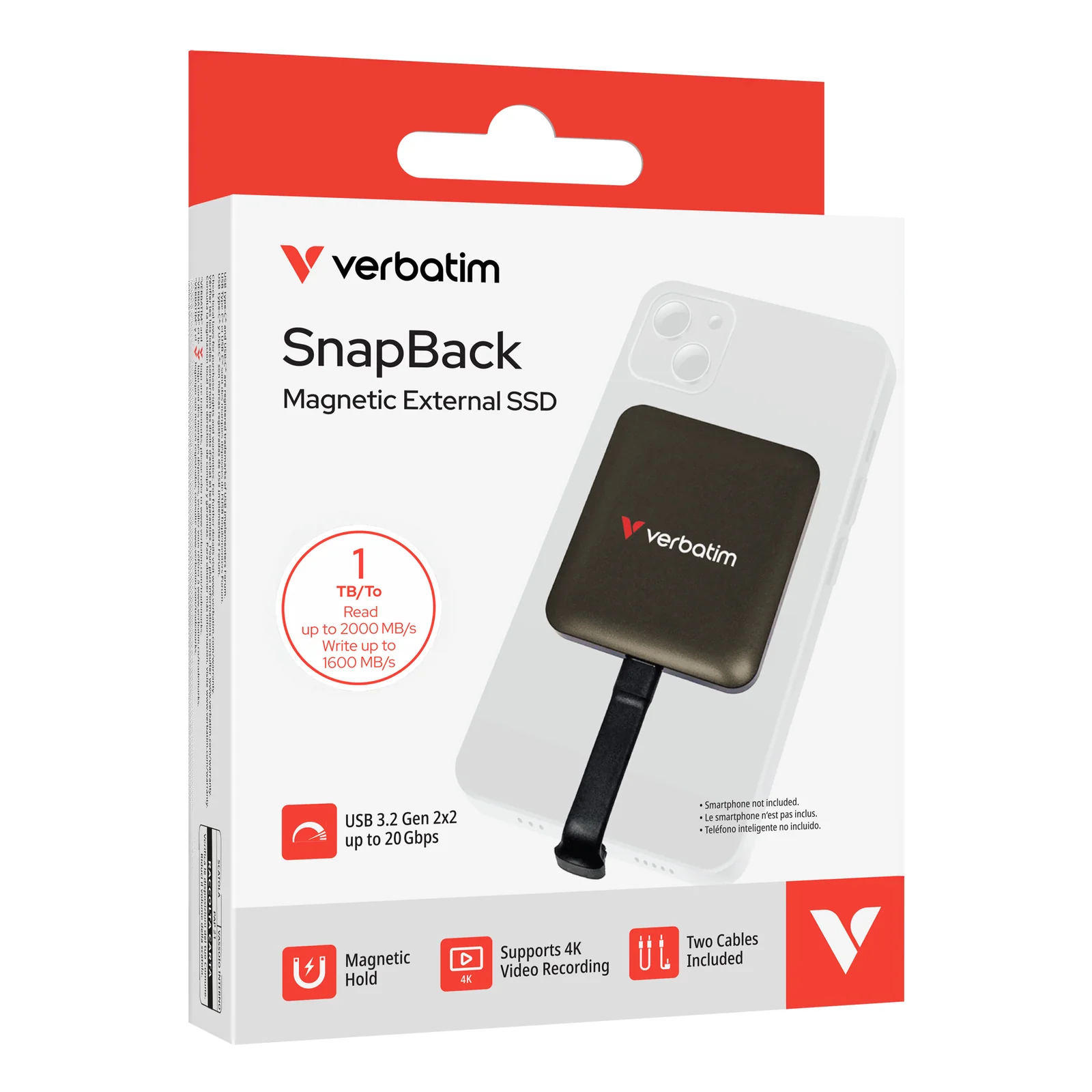 Verbatim SnapBack SSD 1 To USB Type-C USB 3.2 Gen 2x2 Noir