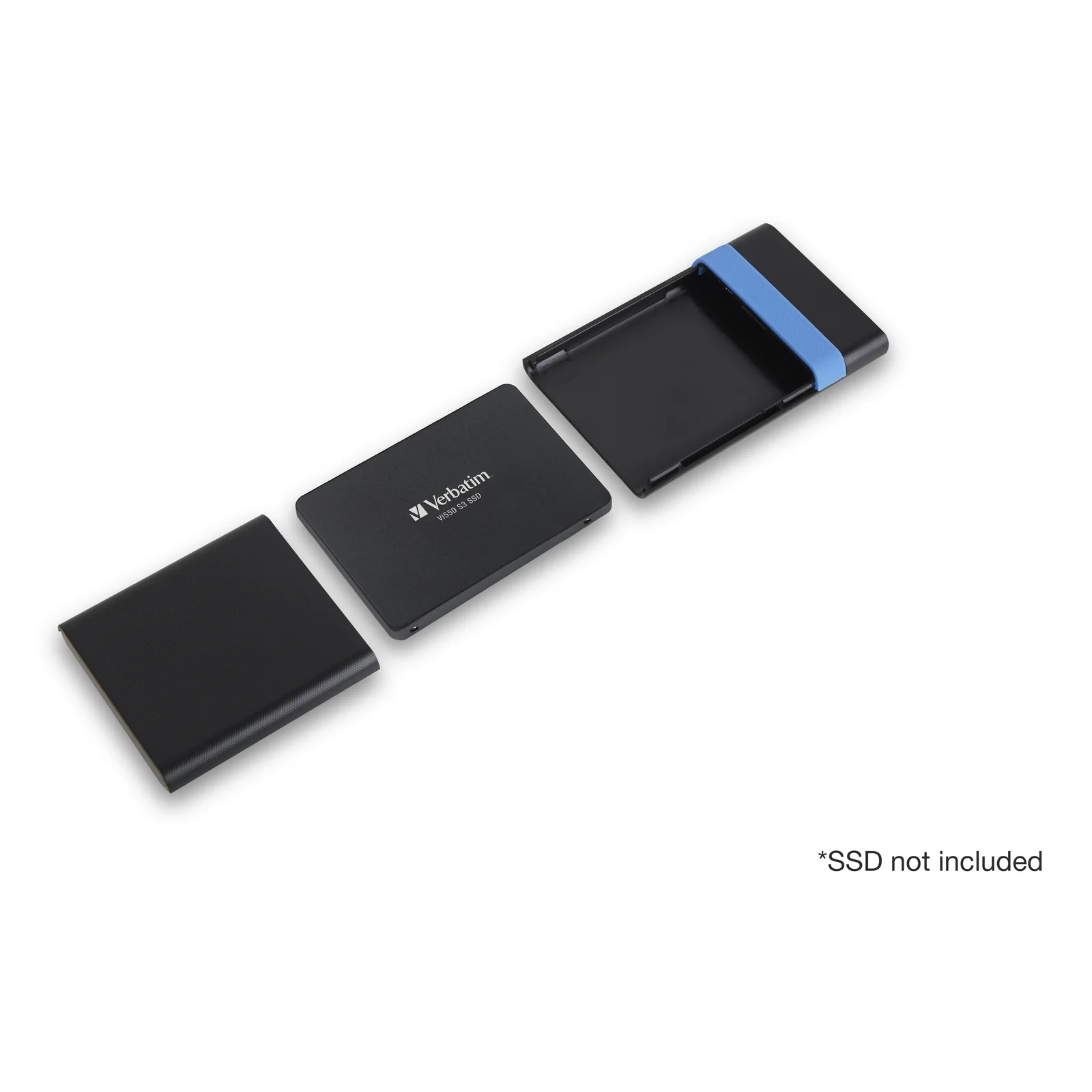 Verbatim Store'N'Go Enclosure Kit Boîtier disque dur/SSD Noir, Bleu 2.5"