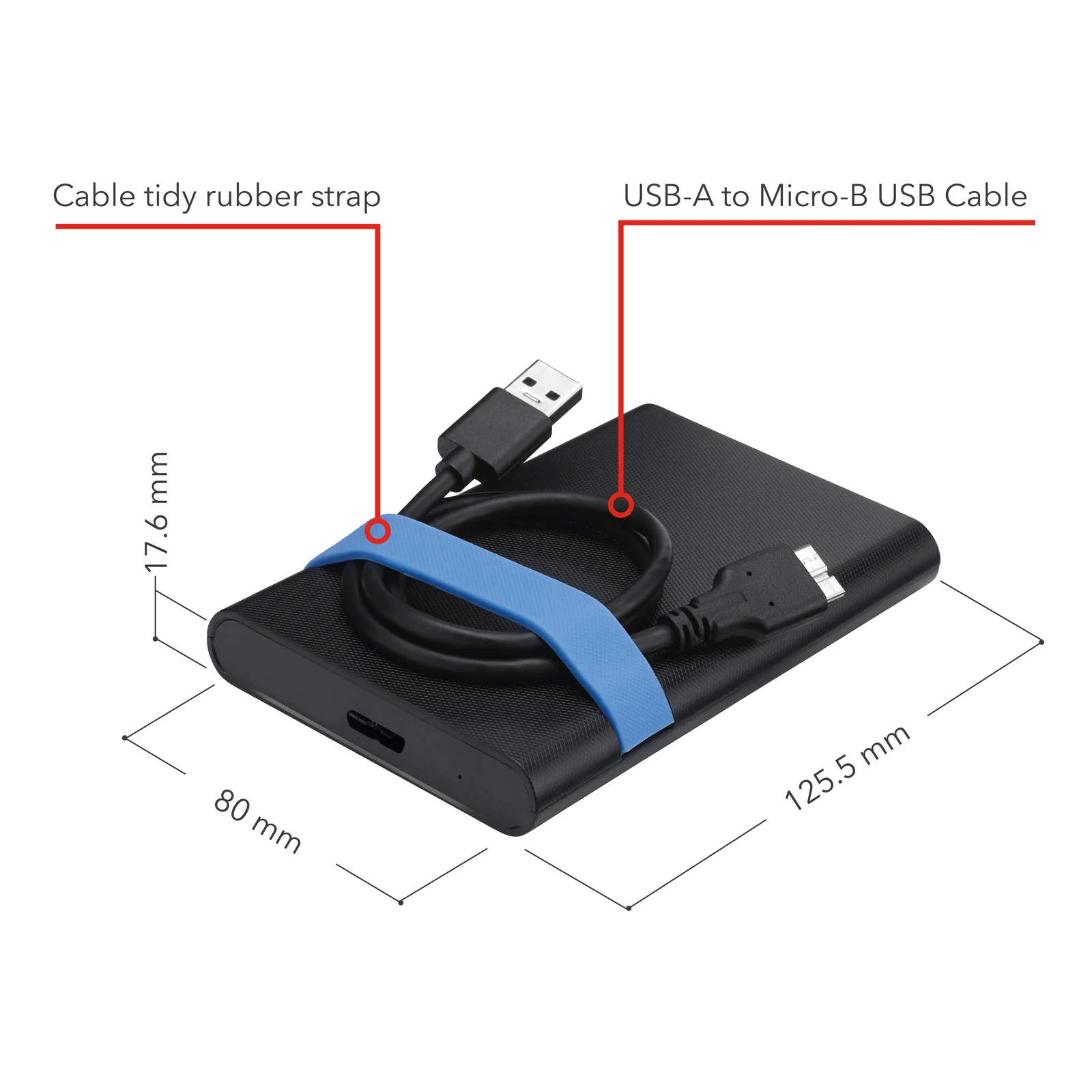 Verbatim Store'N'Go Enclosure Kit Boîtier disque dur/SSD Noir, Bleu 2.5"