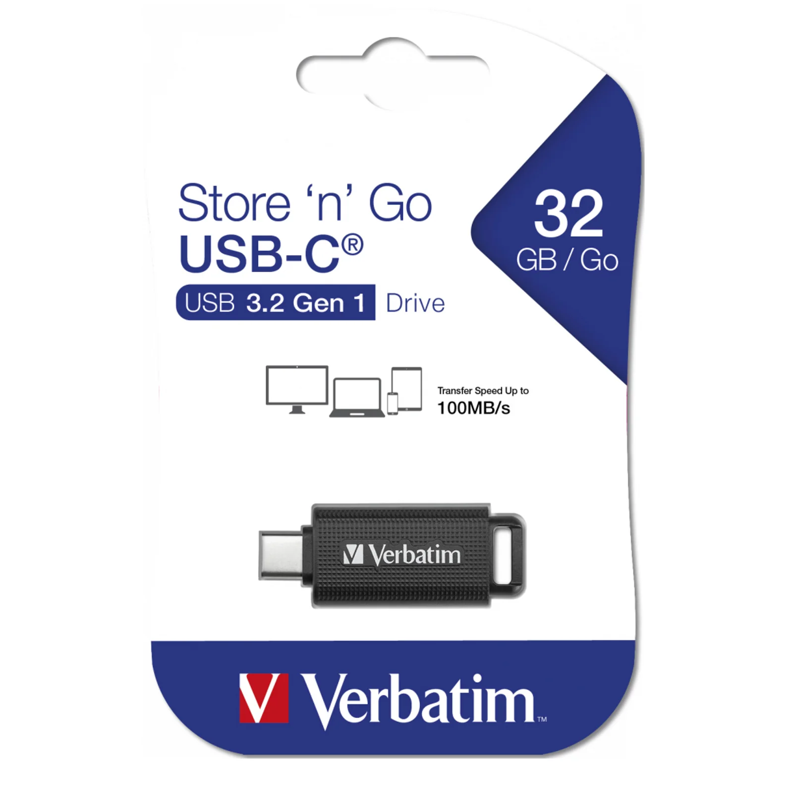 Verbatim Store 'n' Go lecteur USB flash 32 Go USB Type-C 3.2 Gen 1 (3.1 Gen 1) Noir