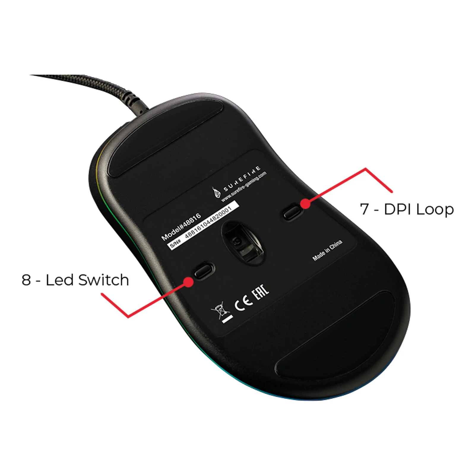 SureFire Condor Claw souris Gaming Droitier USB Type-A Optique 6400 DPI