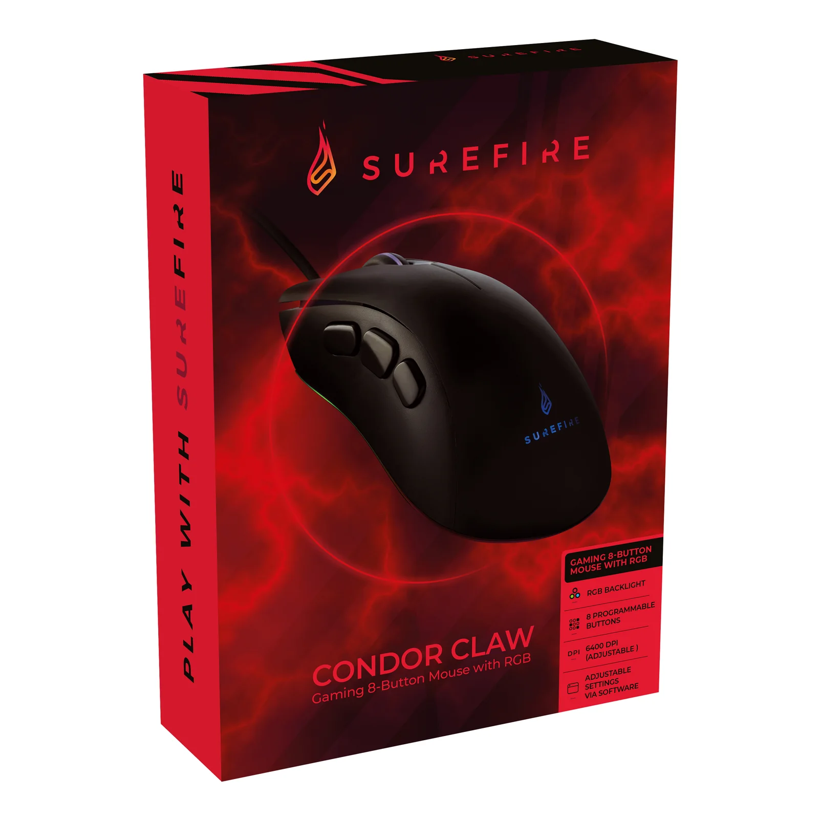 SureFire Condor Claw souris Gaming Droitier USB Type-A Optique 6400 DPI