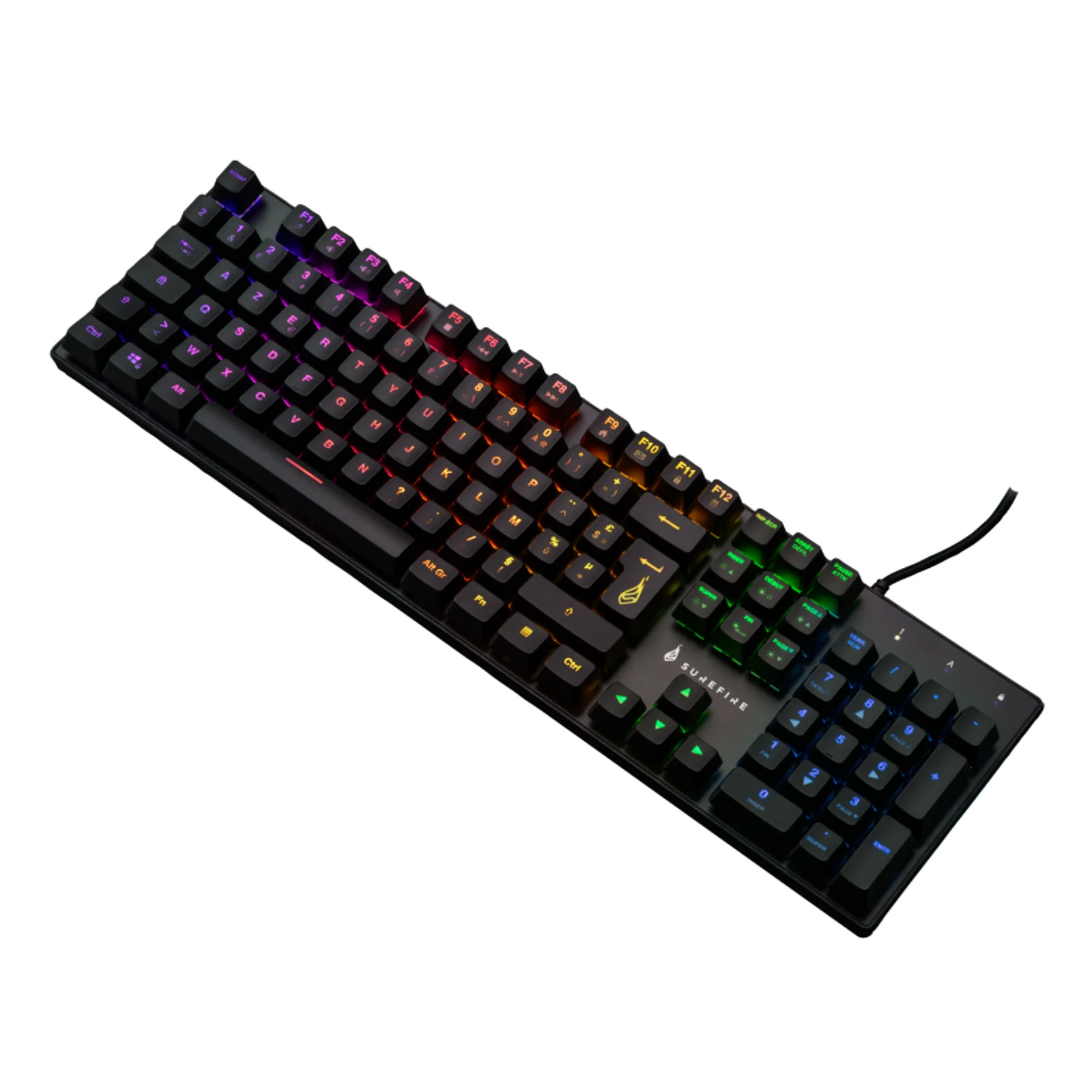 SureFire KingPin M2 clavier Gaming USB AZERTY Français Noir, Métallique