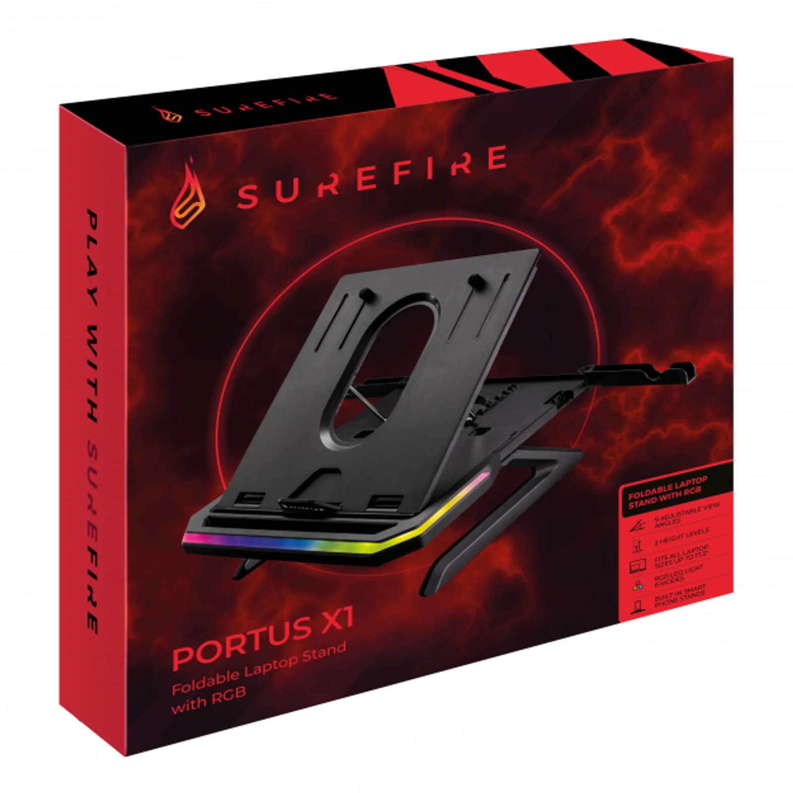 SureFire PORTUS X1 Supports de Laptop Noir 43,9 cm (17.3")