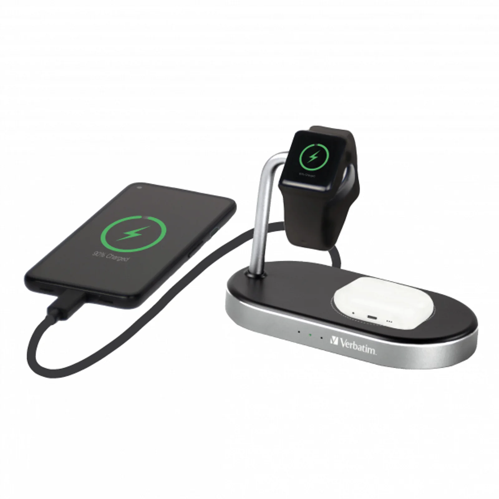 WCS-02 Universel Noir USB Recharge sans fil Charge rapide Intérieure