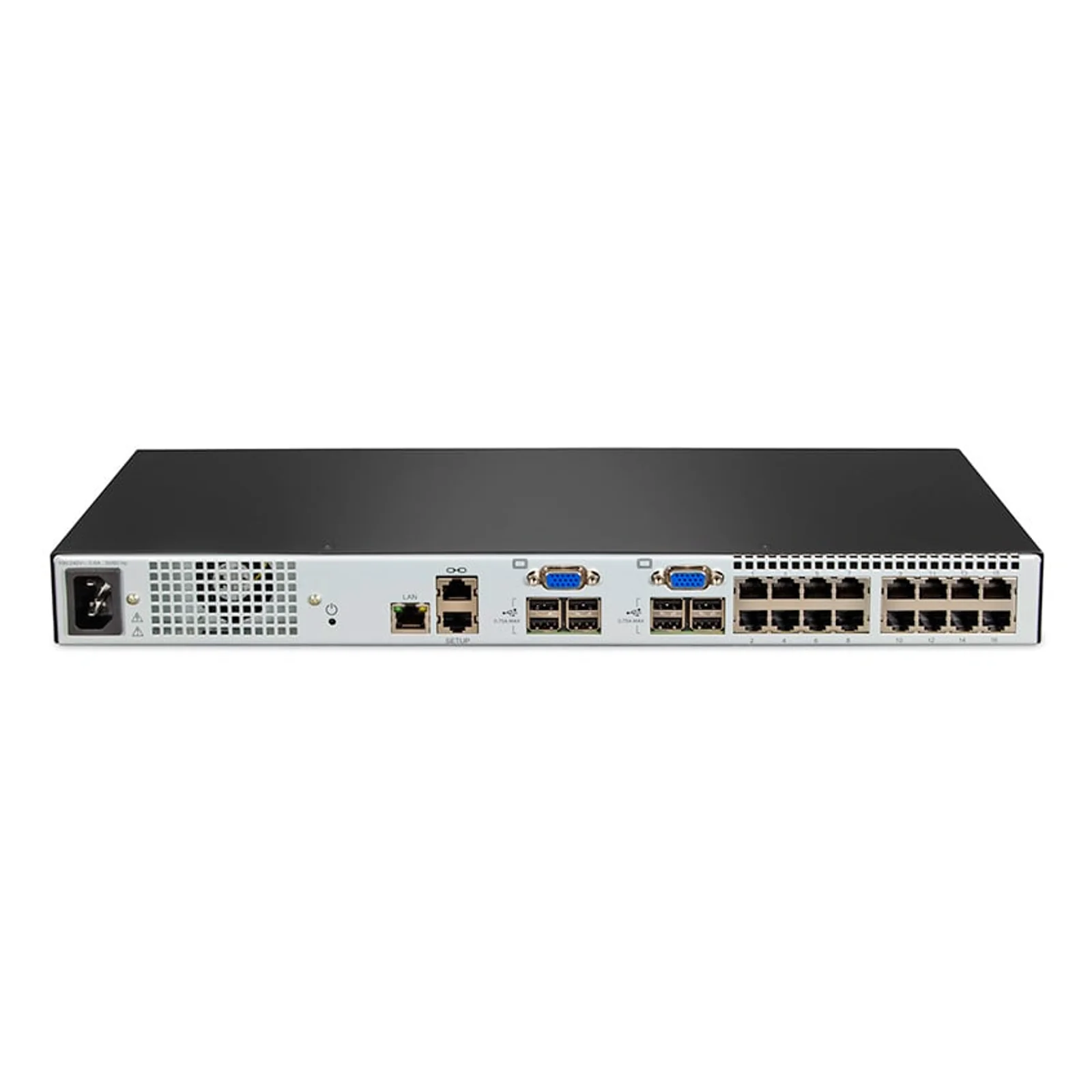Vertiv Avocent AV 3216 commutateur écran, clavier et souris Grille de montage Noir