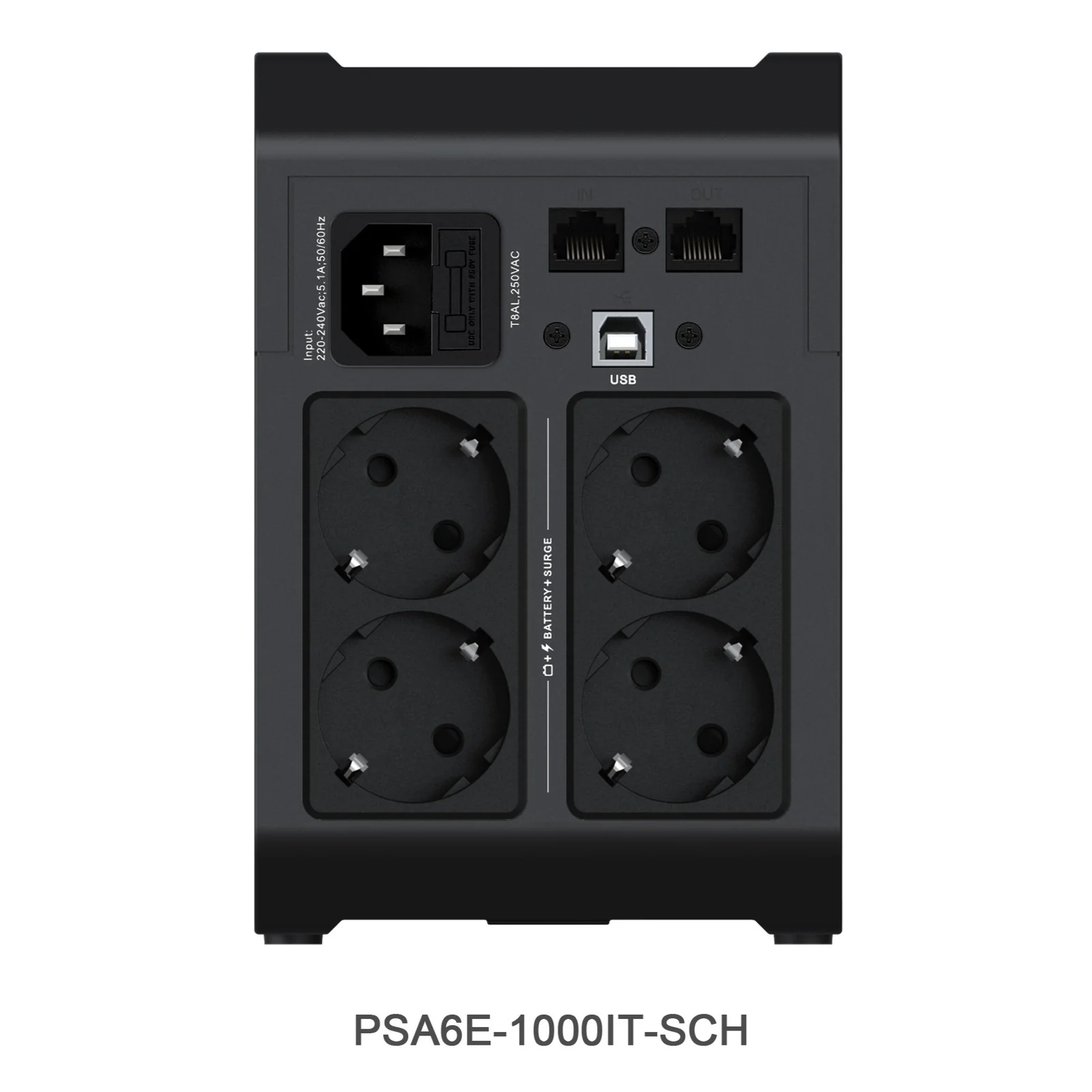 Vertiv PSA6E-1000IT-SCH alimentation d'énergie non interruptible Interactivité de ligne 1 kVA 525 W 4 sortie(s) CA