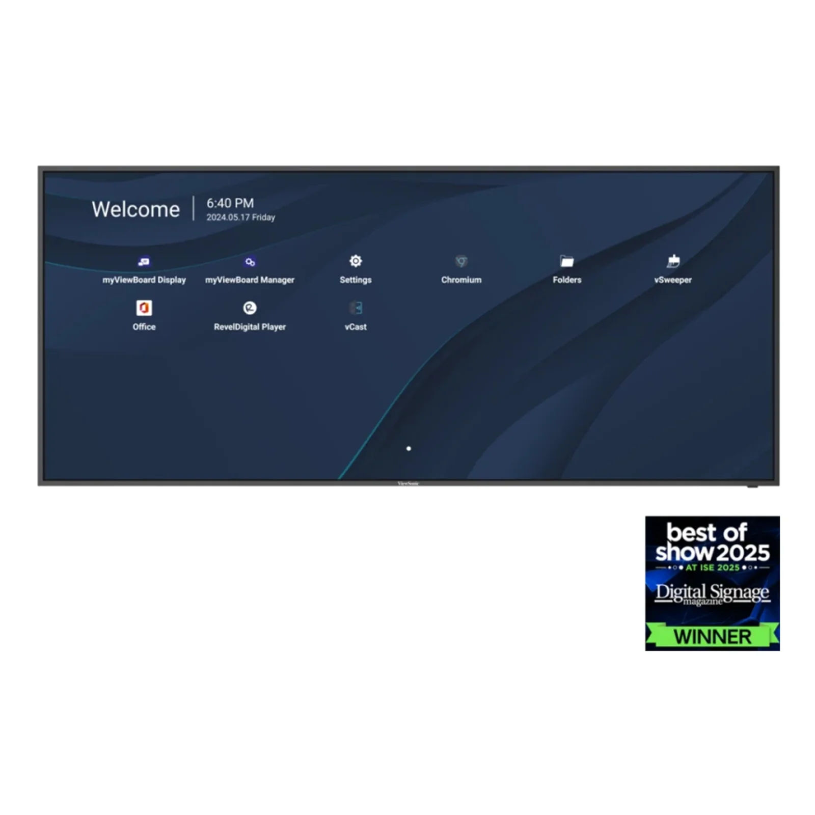 Viewsonic CDE105UW tableau blanc interactif 2,67 m (105") 5120 x 2160 pixels Noir