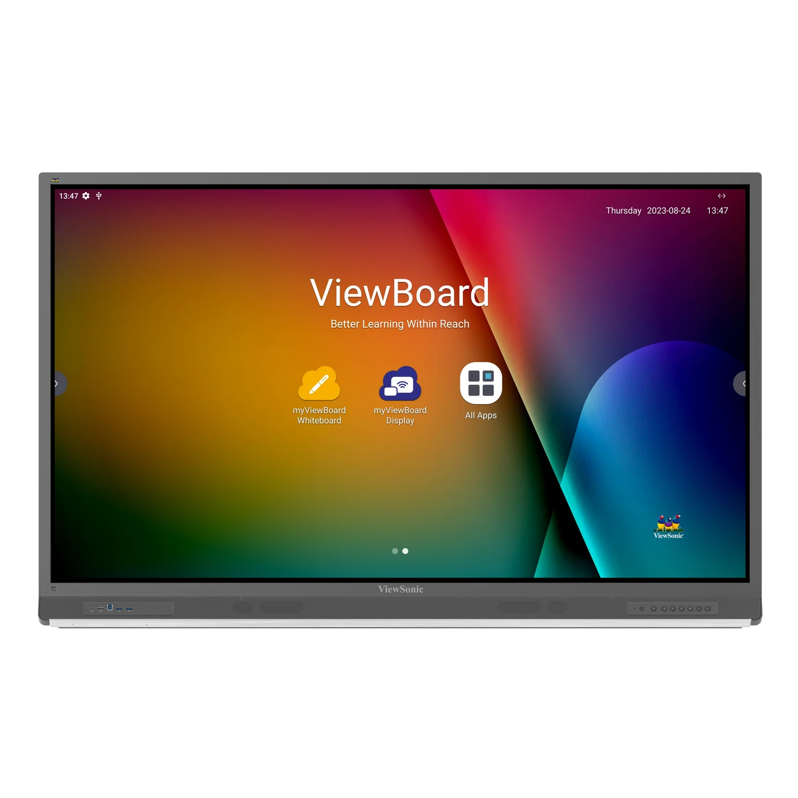 Viewsonic IFP6552-2F Écran d'affichage dynamique Écran plat de signalisation numérique 165,1 cm (65") LCD 450 cd/m² 4K Ultra HD Noir Écran tactile Intégré dans le processeur Android