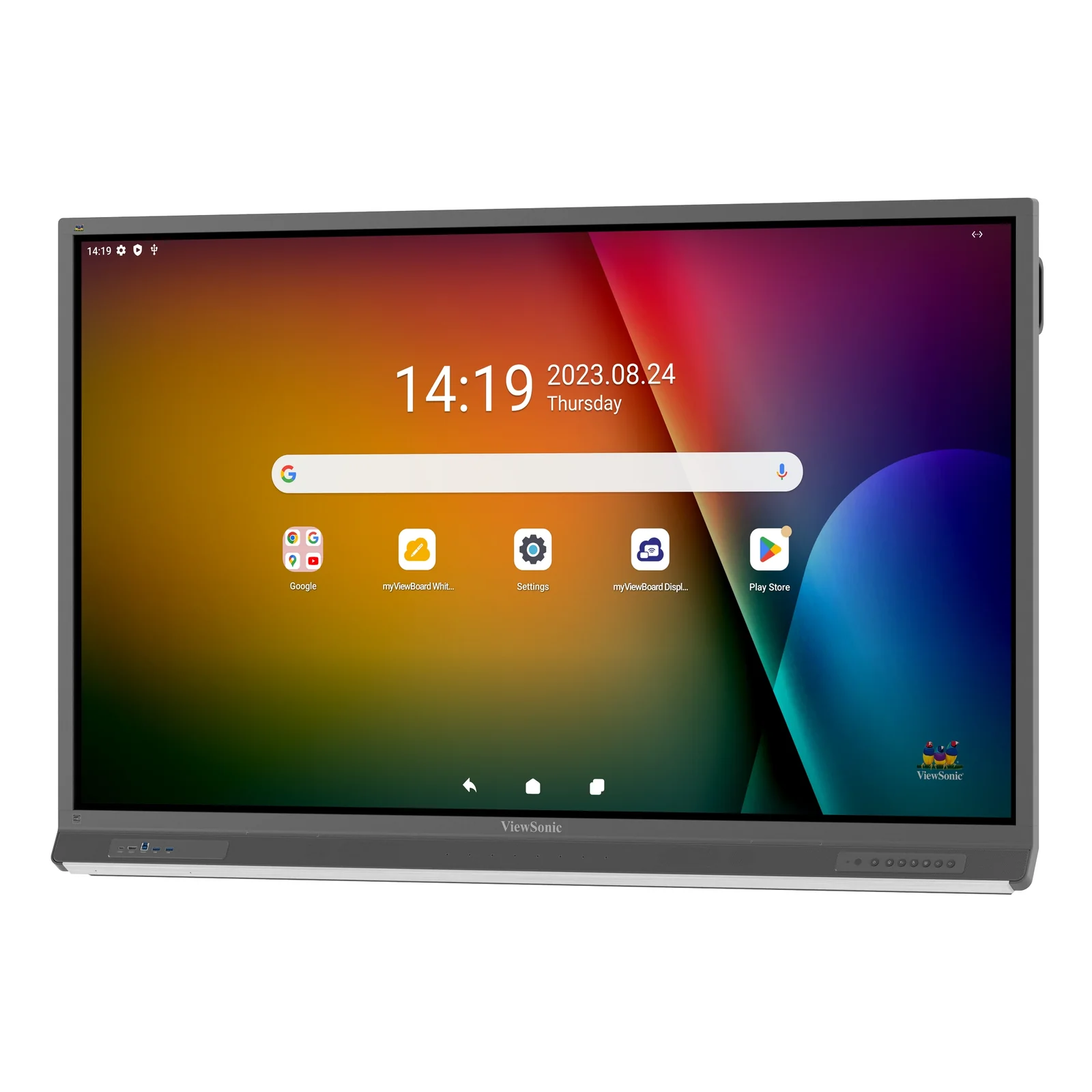 Viewsonic IFP6552-2F Écran d'affichage dynamique Écran plat de signalisation numérique 165,1 cm (65") LCD 450 cd/m² 4K Ultra HD Noir Écran tactile Intégré dans le processeur Android