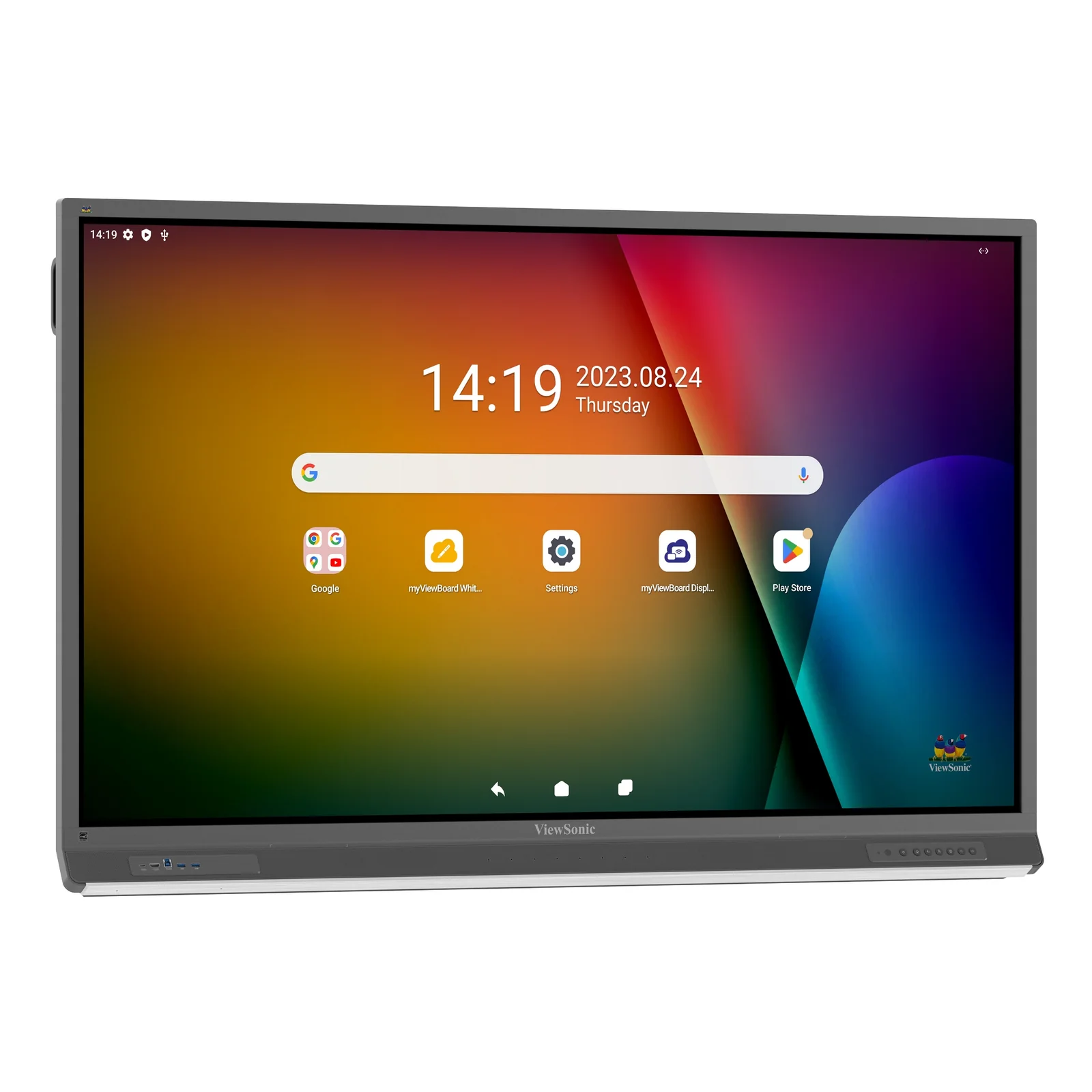 Viewsonic IFP6552-2F Écran d'affichage dynamique Écran plat de signalisation numérique 165,1 cm (65") LCD 450 cd/m² 4K Ultra HD Noir Écran tactile Intégré dans le processeur Android