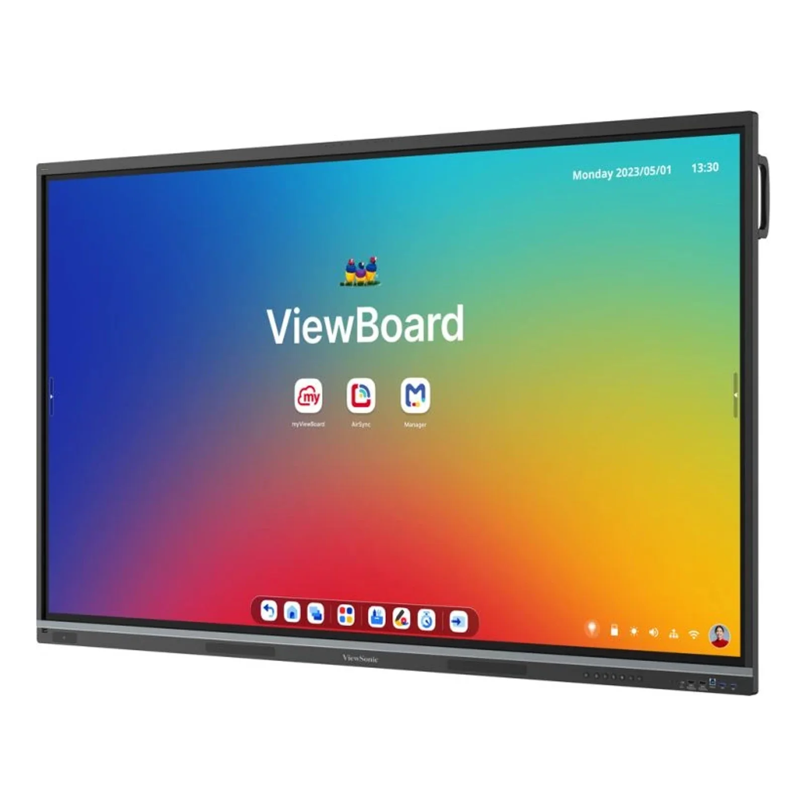 Viewsonic IFP7551-3C tableau blanc interactif 190,5 cm (75") 3840 x 2160 pixels Écran tactile Noir
