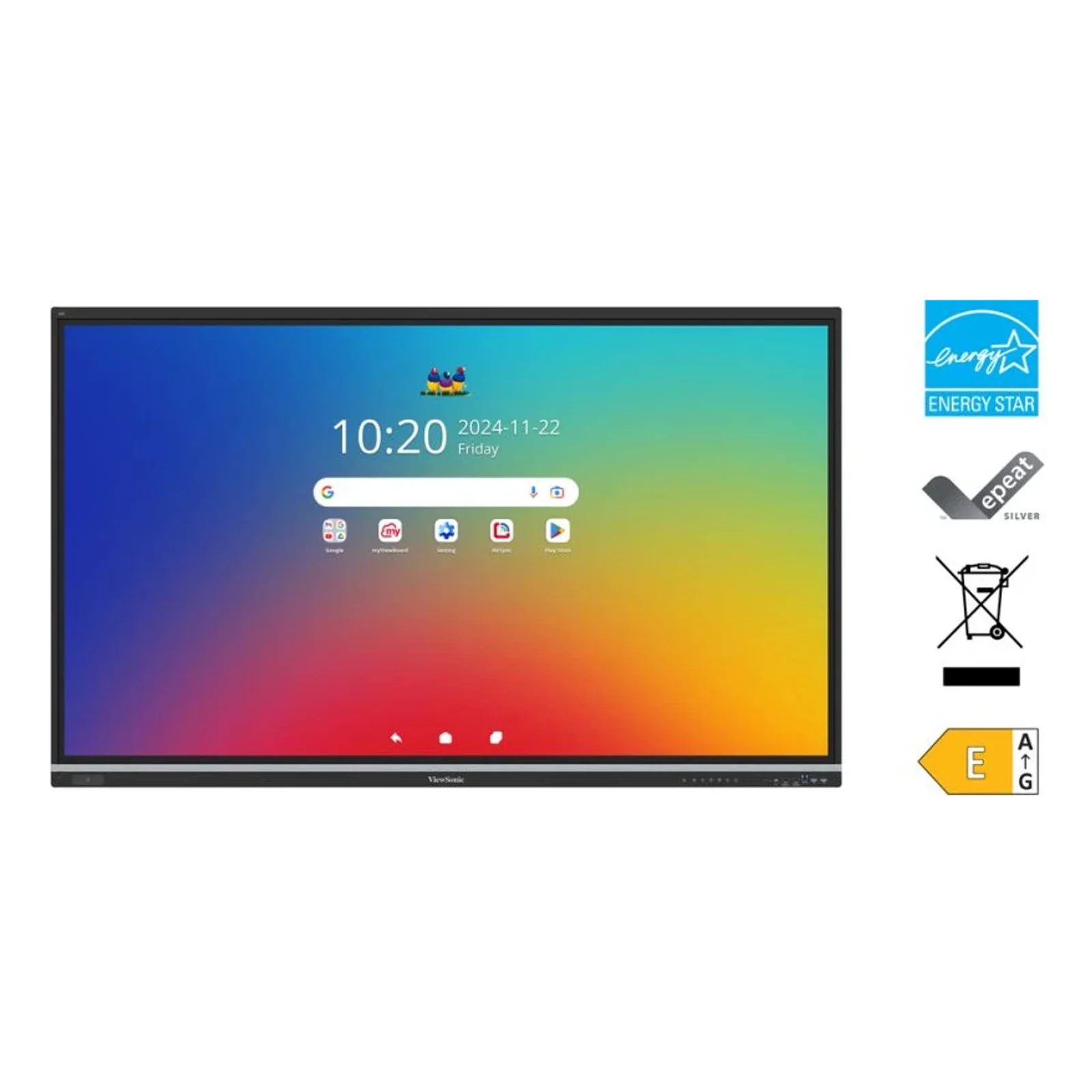 IFP9851 Display tableau blanc interactif 2,49 m (98") 3840 x 2160 pixels Écran tactile Noir